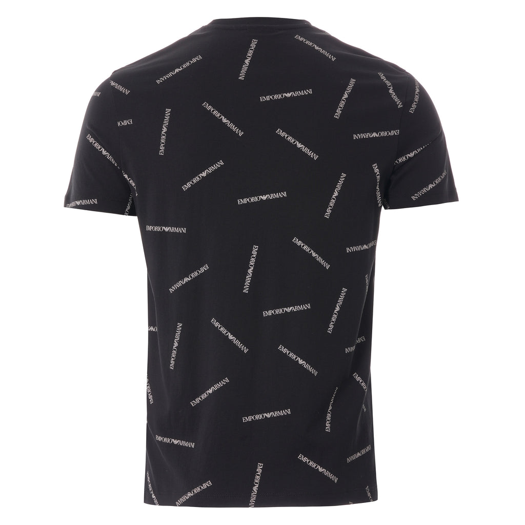 Emporio Armani All Over Print T-Shirt - Nero