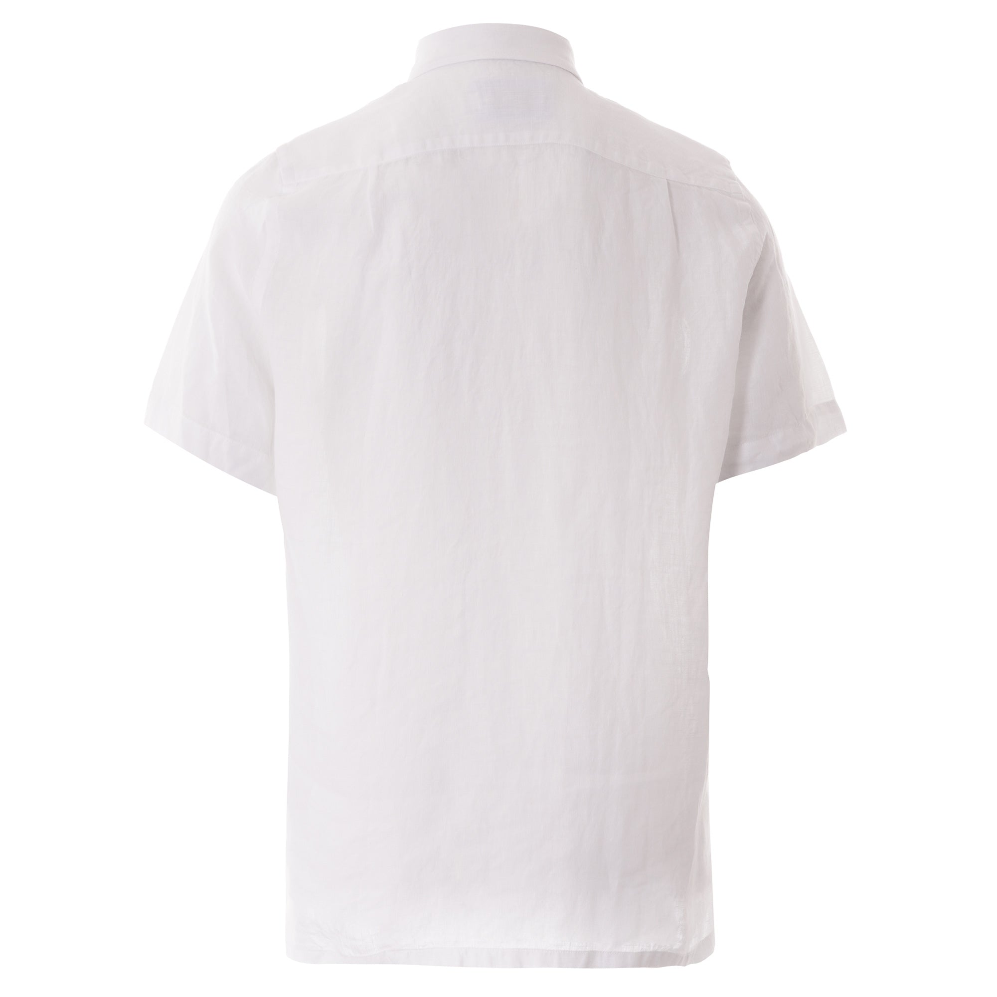 Lacoste Short Sleeve Linen Shirt - White