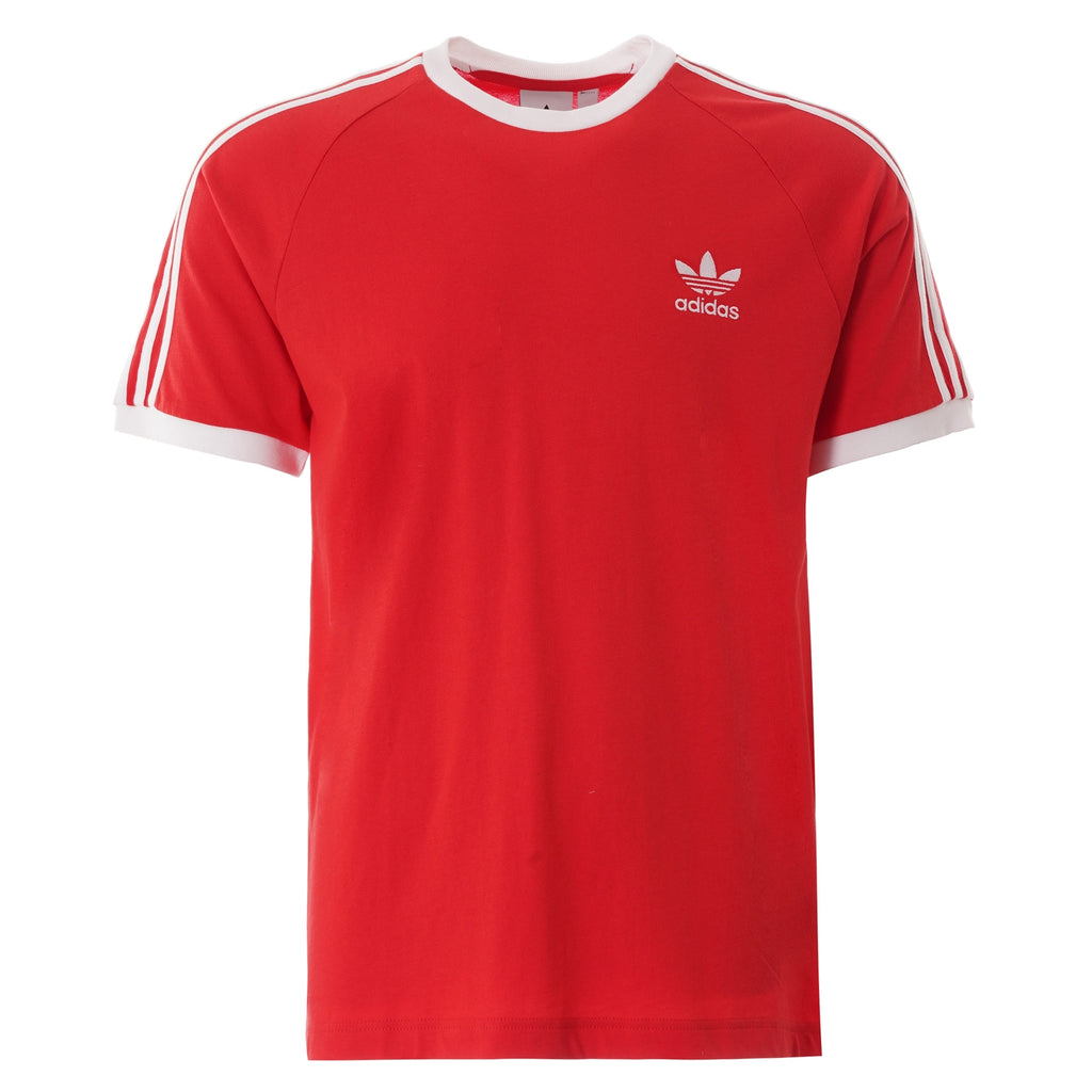 Adidas Originals Stripe Crew Neck T-shirt - Red