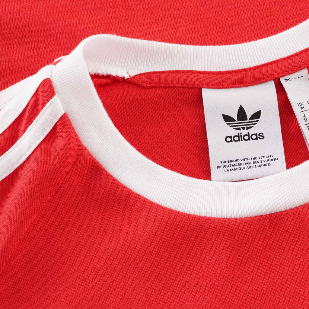Adidas Originals Stripe Crew Neck T-shirt - Red