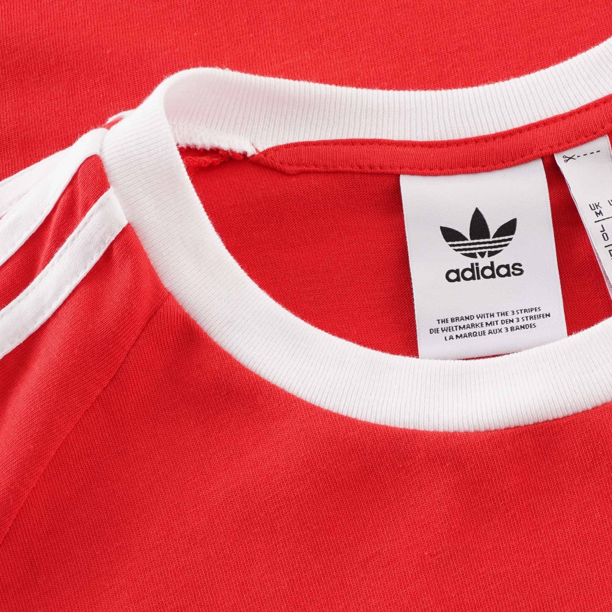 Adidas Originals Stripe Crew Neck T-shirt - Red