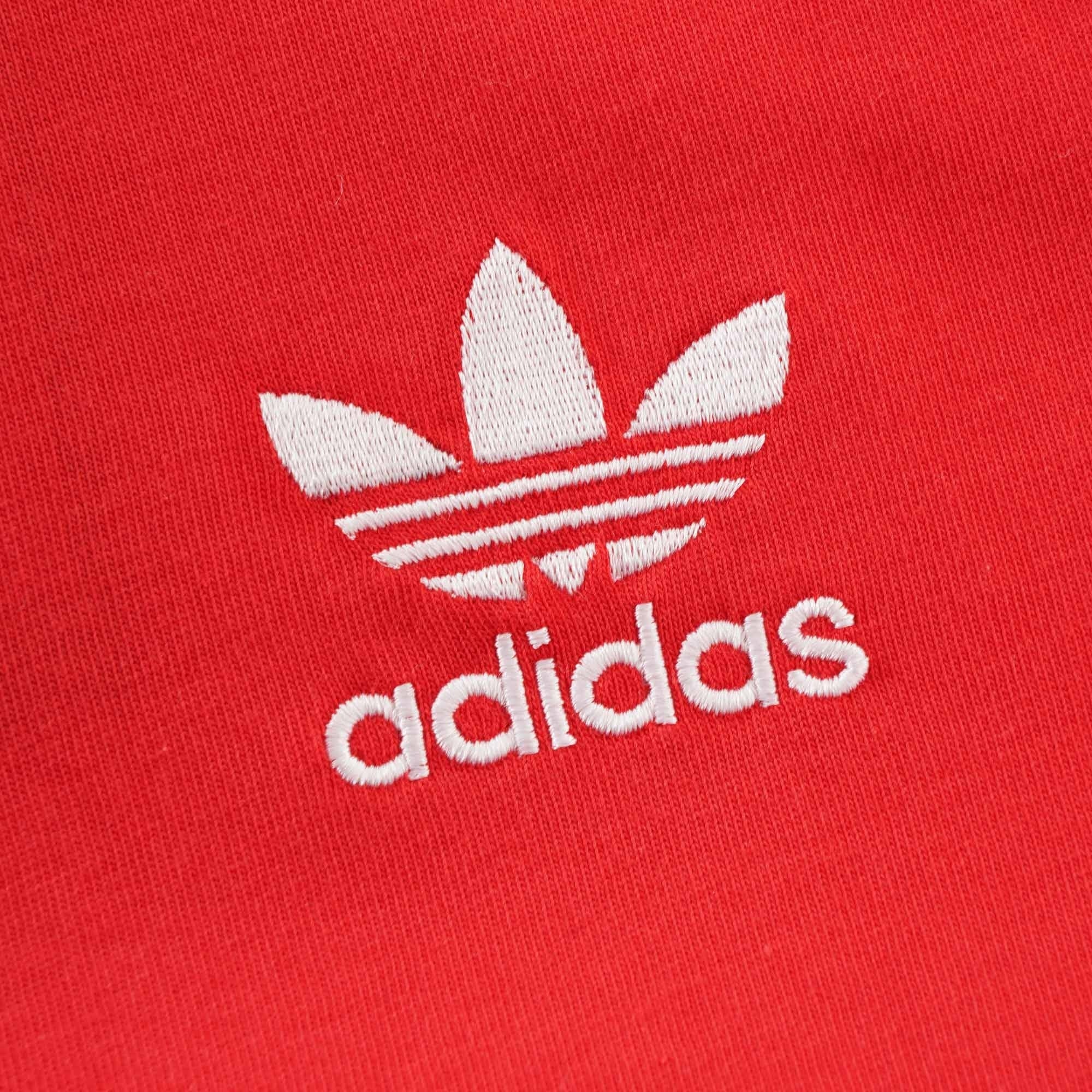 Adidas Originals Stripe Crew Neck T-shirt - Red