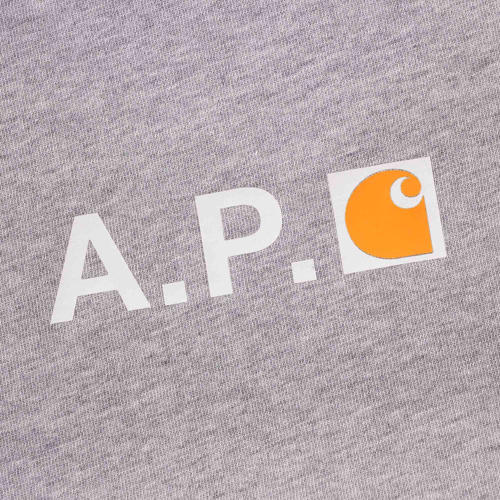 A.P.C. x Carhartt WIP Hire Logo T-shirt - Grey
