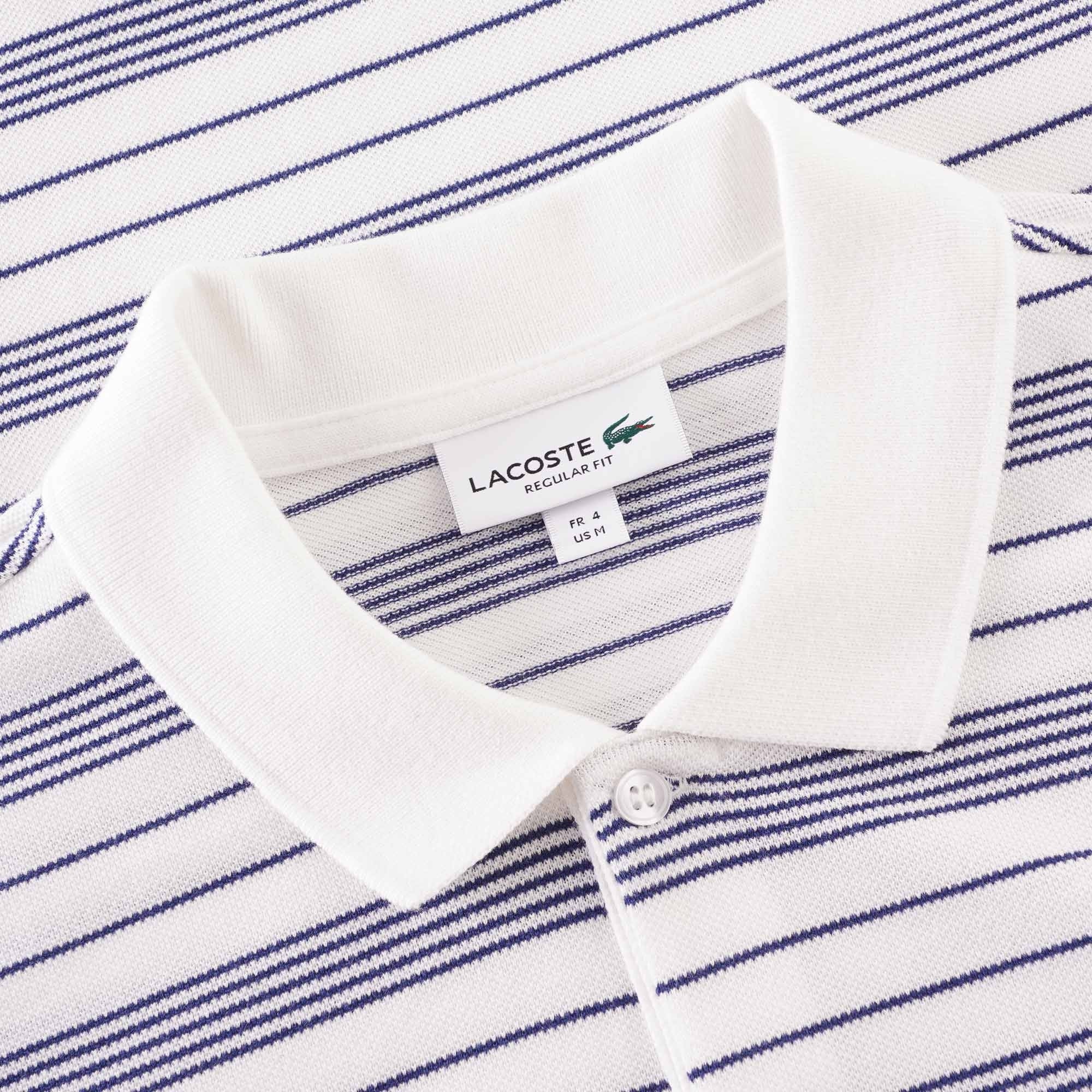 Lacoste Striped Polo Shirt - Methylene