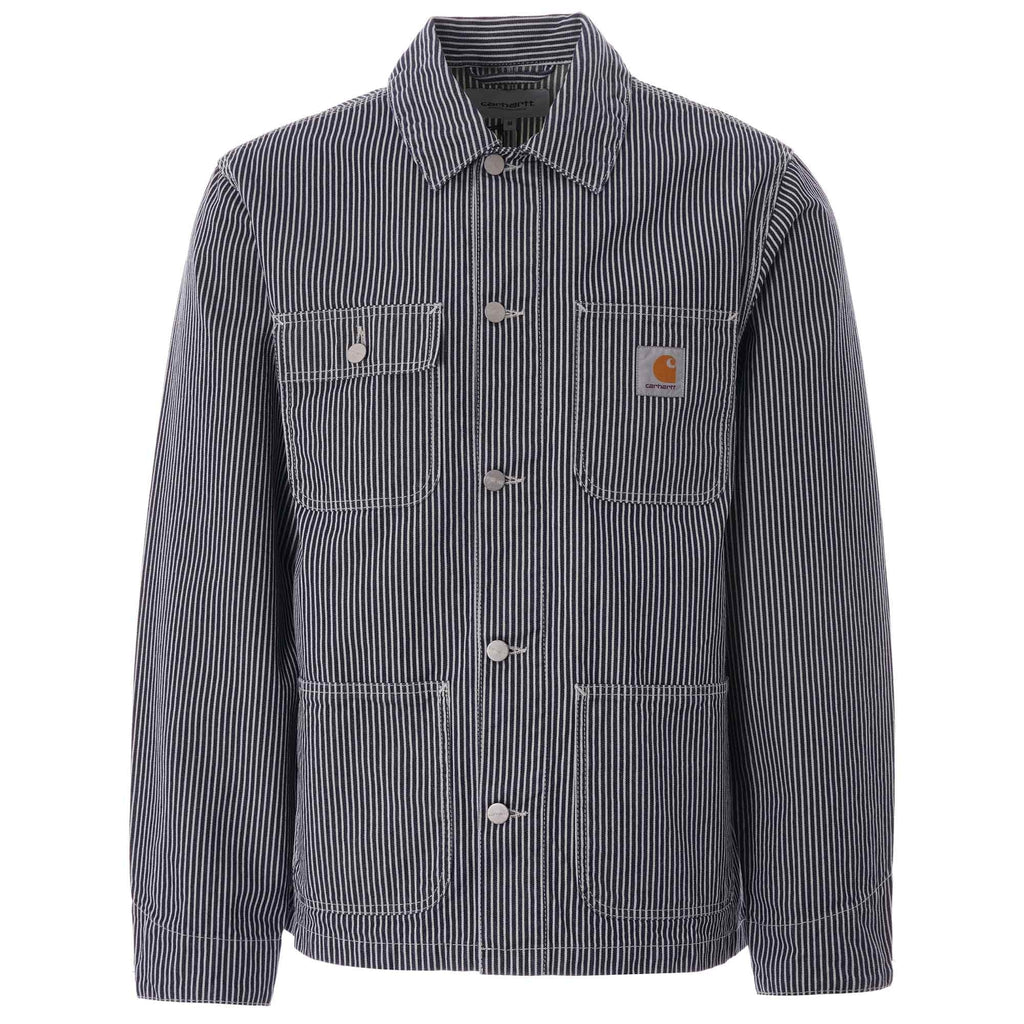 Carhartt WIP Michigan Coat Hickory Stripe - White/Blue