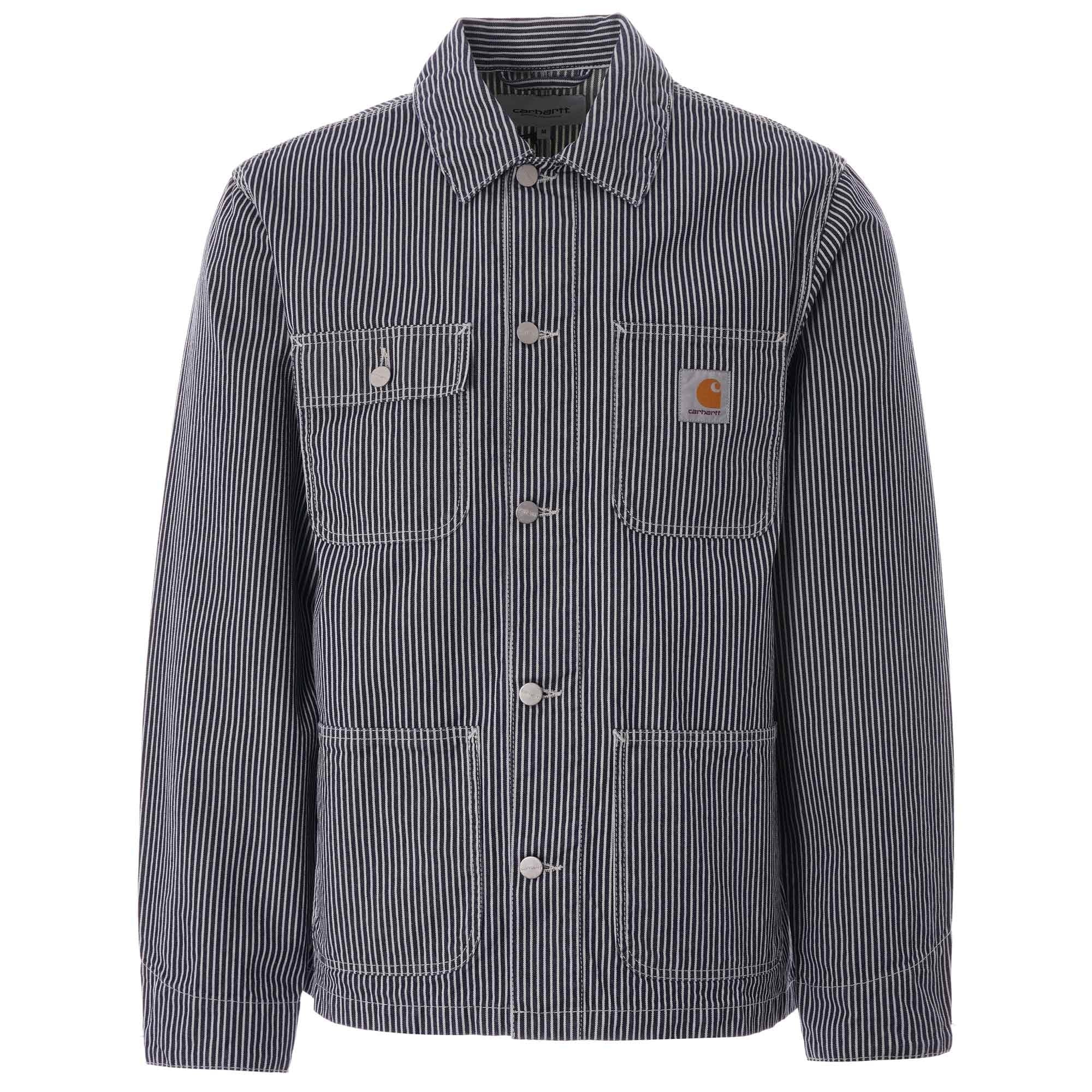 Carhartt WIP Michigan Coat Hickory Stripe - White/Blue
