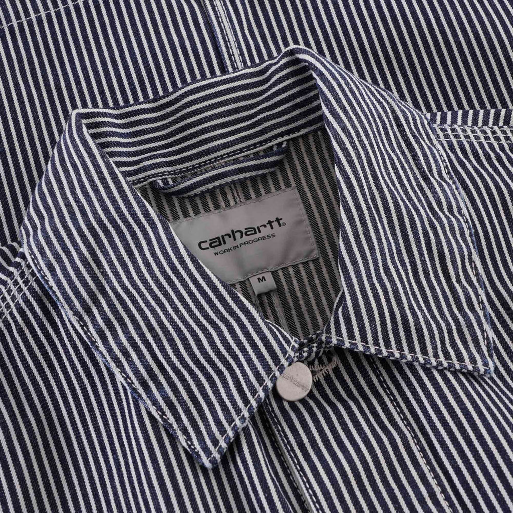 Carhartt WIP Michigan Coat Hickory Stripe - White/Blue