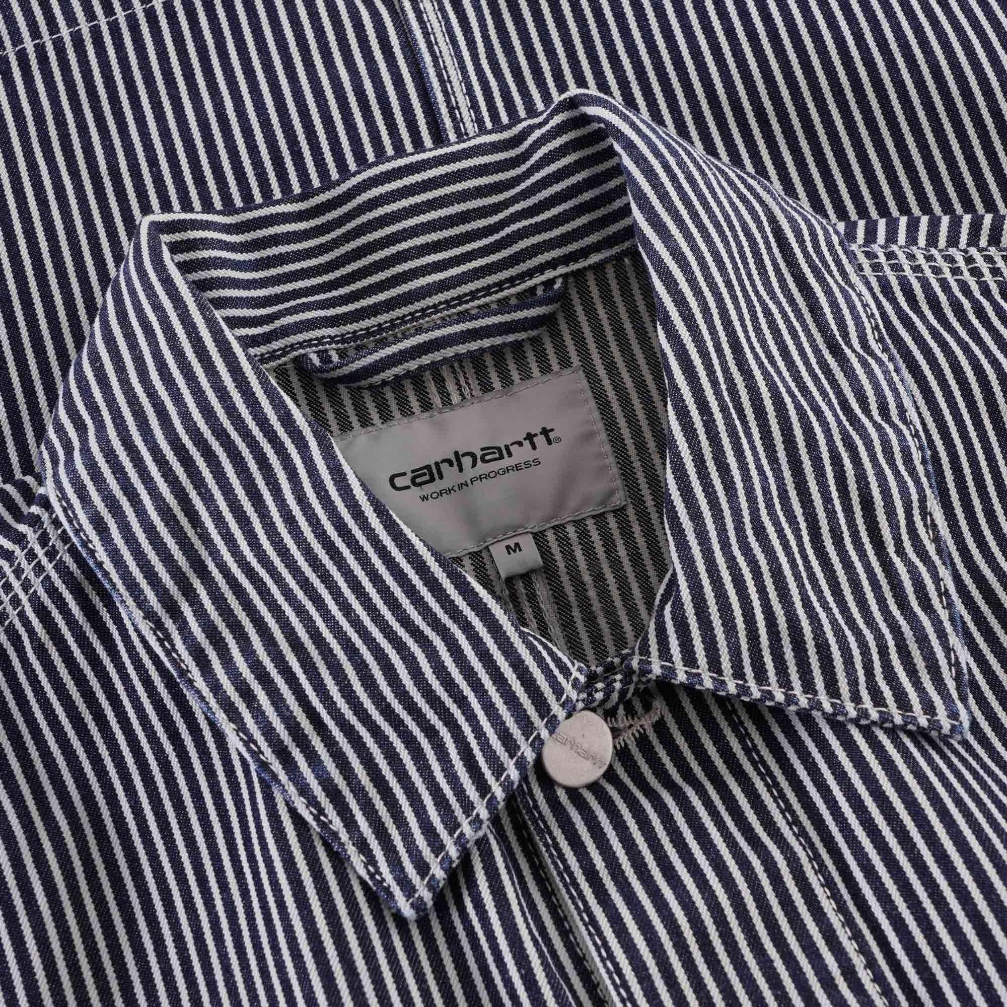 Carhartt WIP Michigan Coat Hickory Stripe - White/Blue