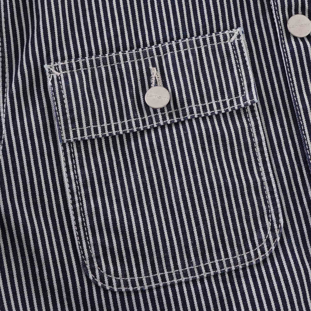Carhartt WIP Michigan Coat Hickory Stripe - White/Blue
