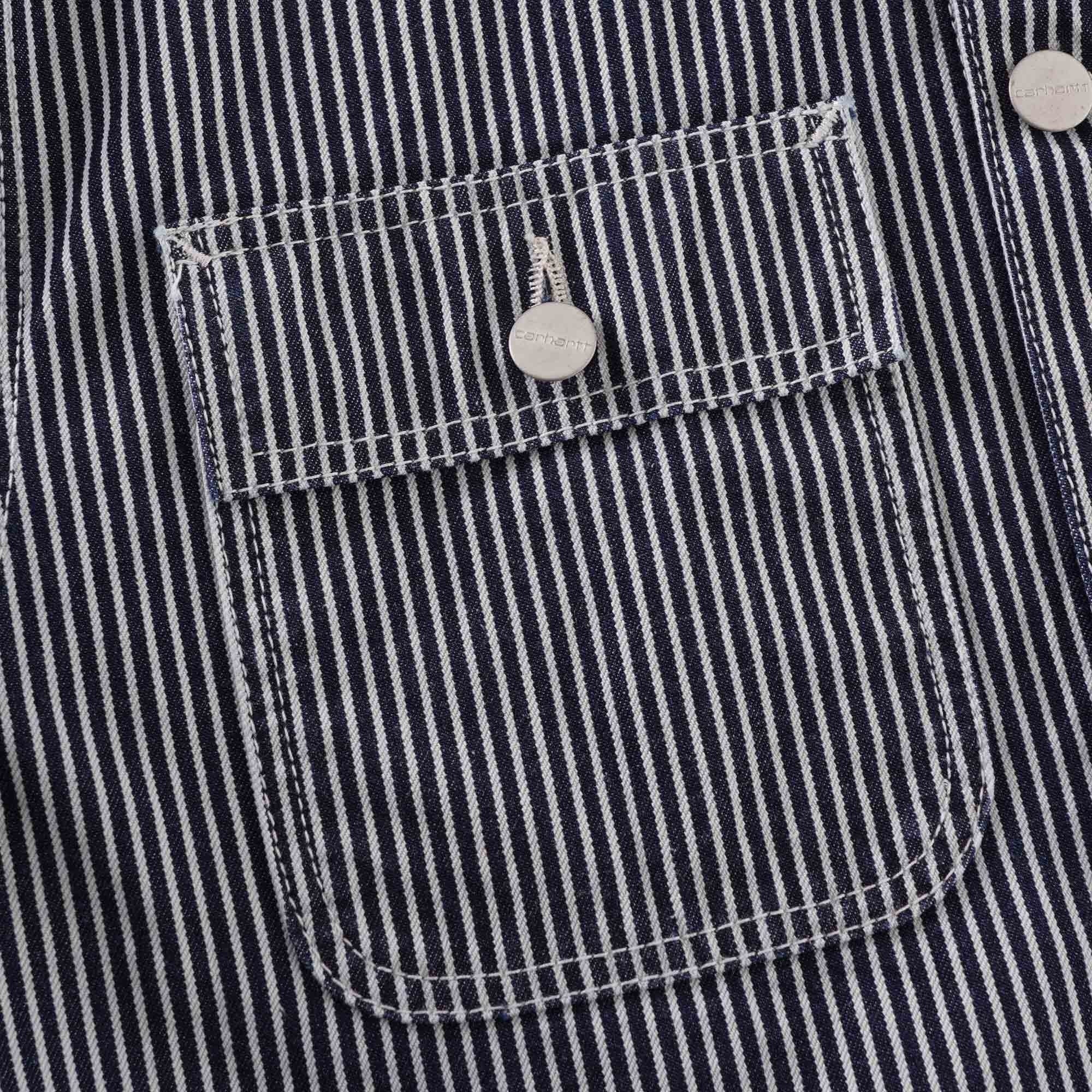 Carhartt WIP Michigan Coat Hickory Stripe - White/Blue