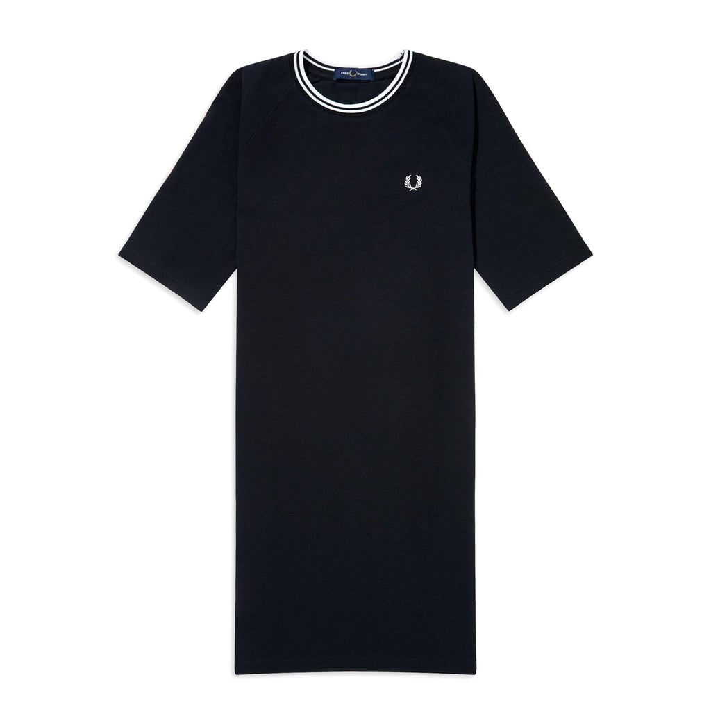Fred Perry Womens Twin Tipped Pique Dress - Black