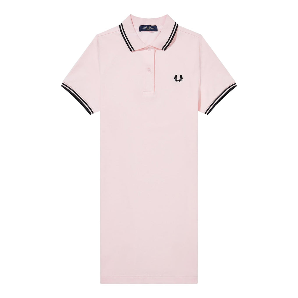 Fred Perry Womens Reissue Twin Tipped Shirt Dress - Iced Pink