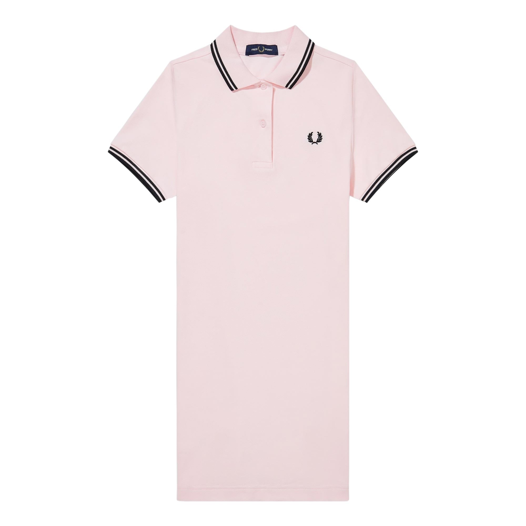 Fred Perry Womens Reissue Twin Tipped Shirt Dress - Iced Pink