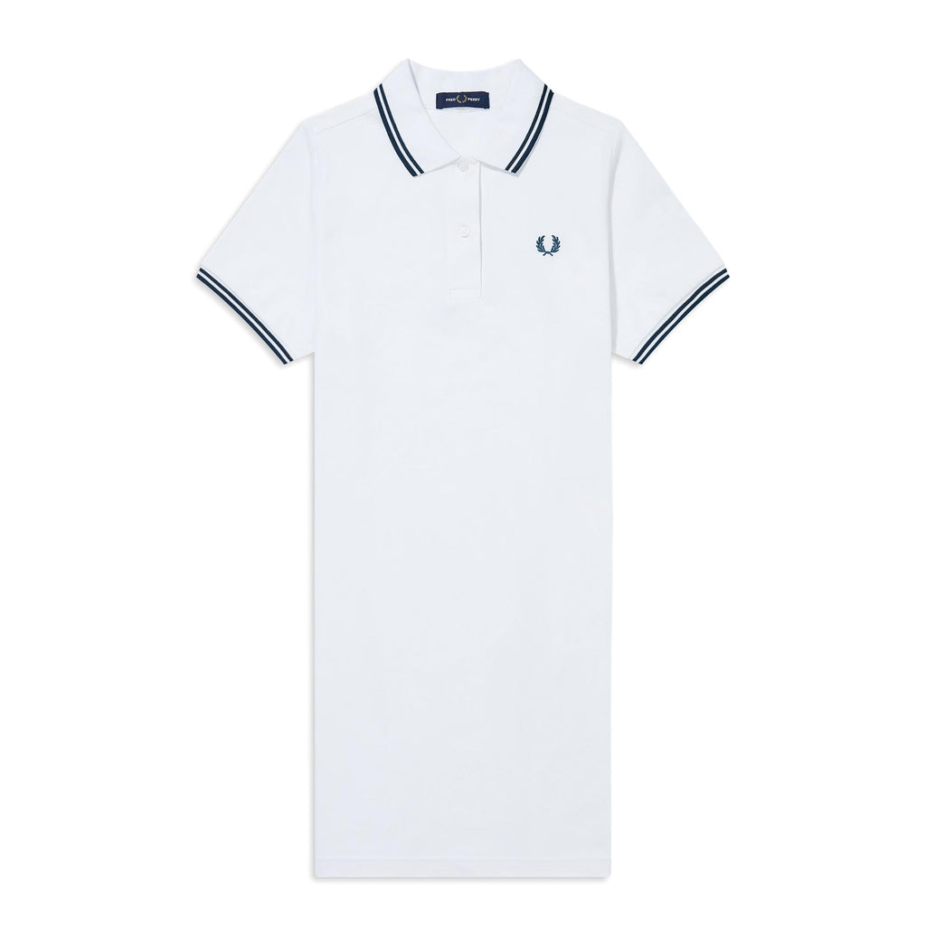 Fred Perry Womens Reissue Twin Tipped Shirt Dress - White