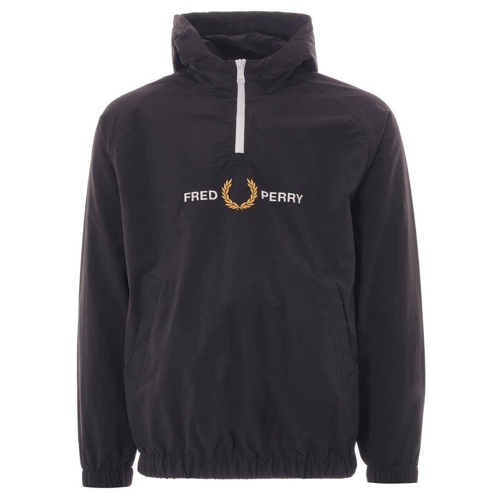 Fred Perry Half Zip Logo Jacket - Black