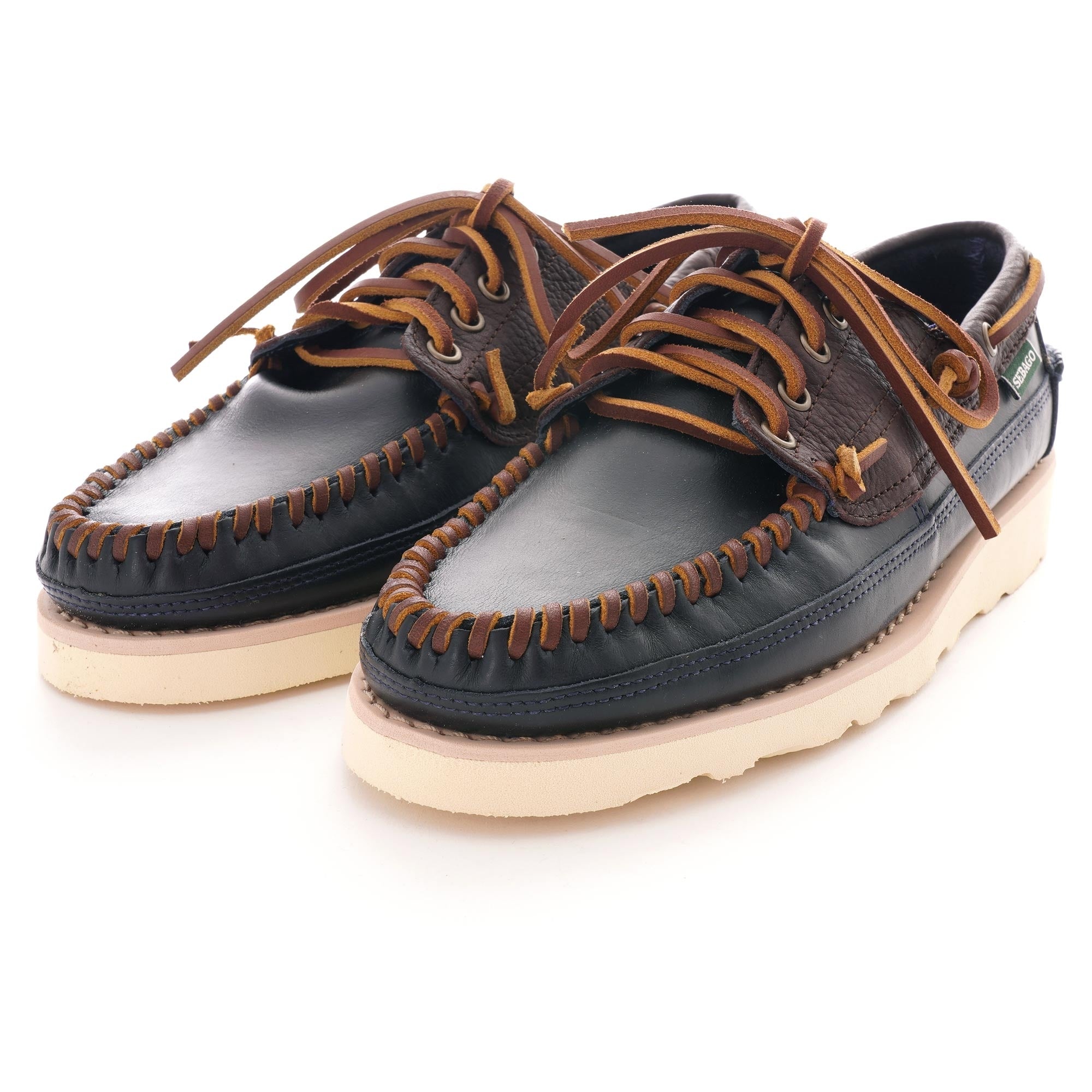 Sebago Seneca Leather Moccasin - Navy/Brown