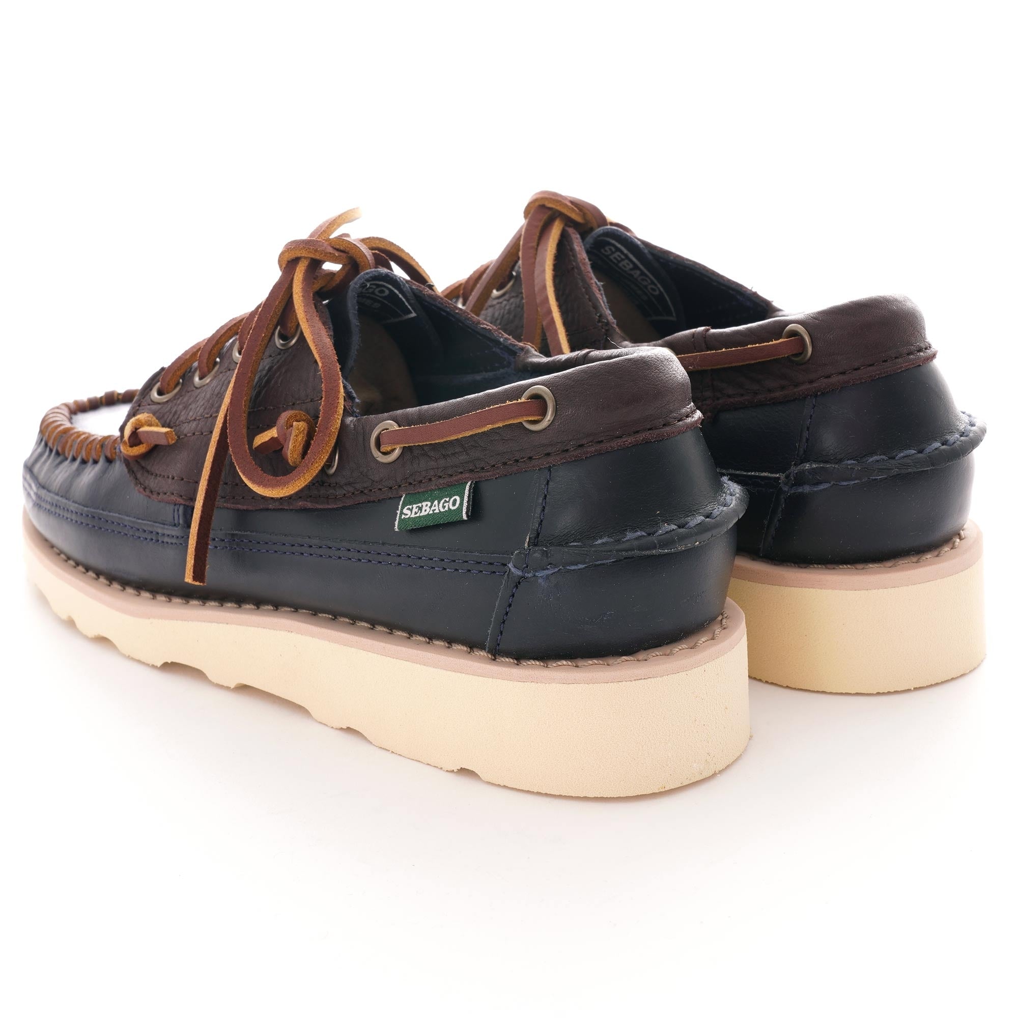 Sebago Seneca Leather Moccasin - Navy/Brown