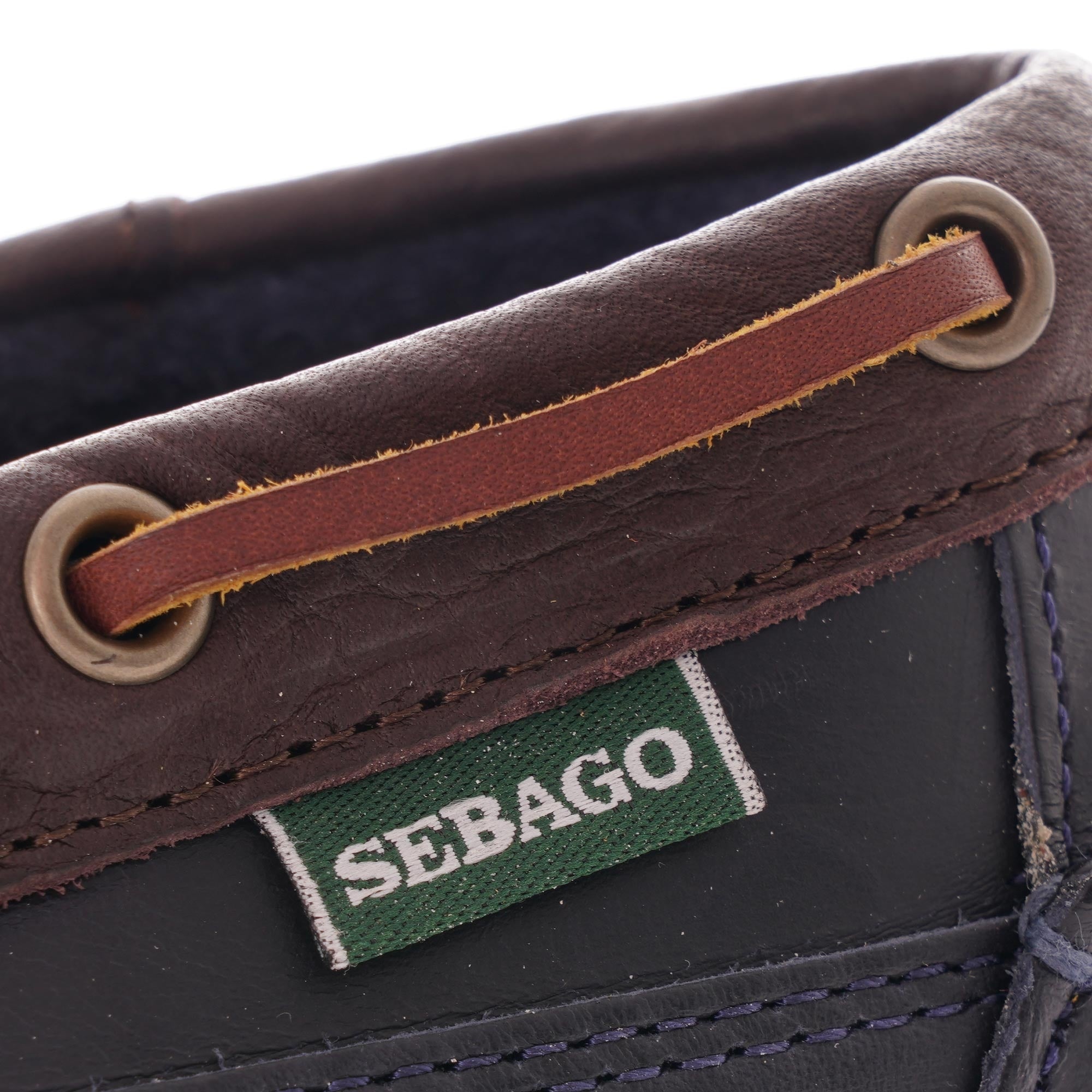 Sebago Seneca Leather Moccasin - Navy/Brown