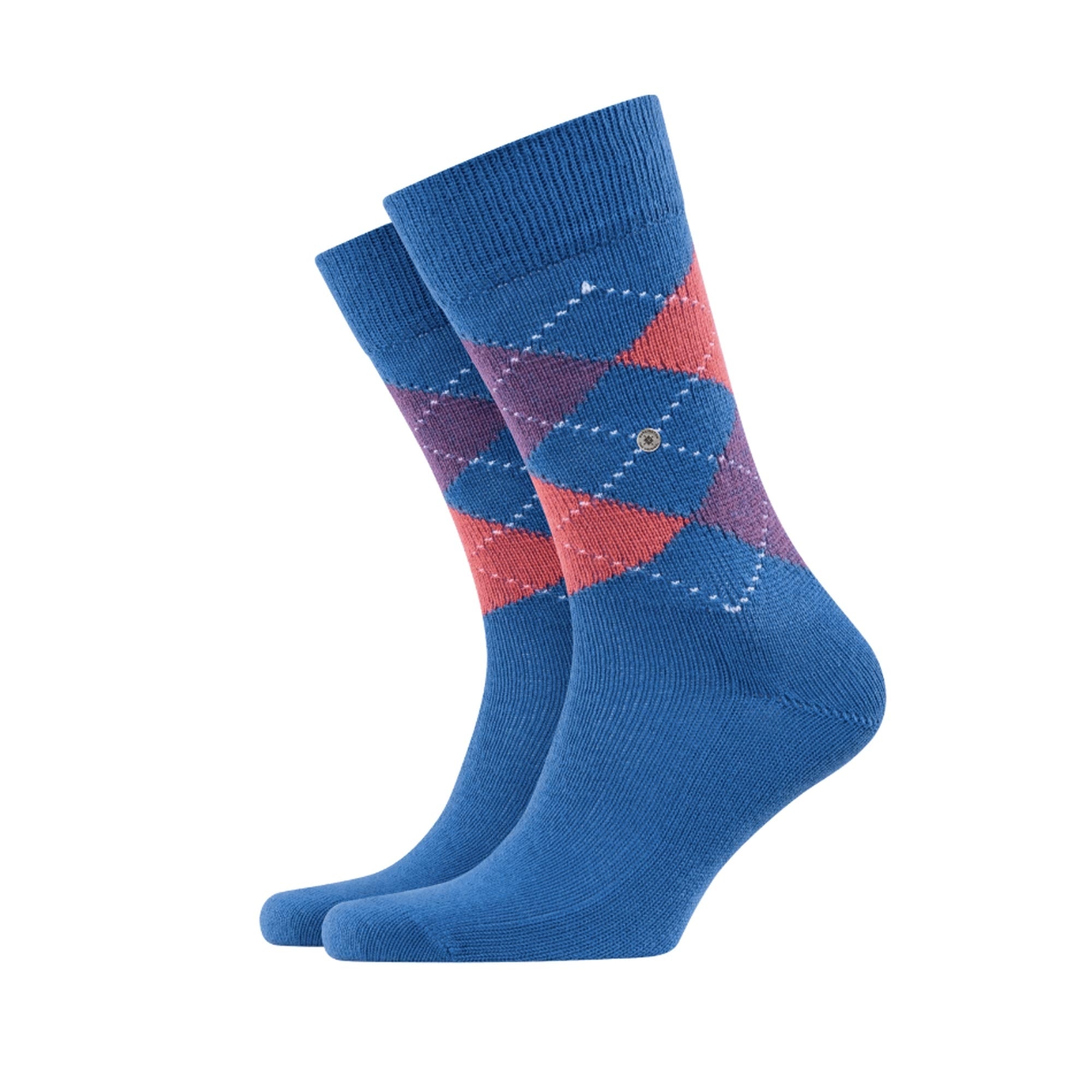 Burlington Socks Preston Socks - Blue/Peach