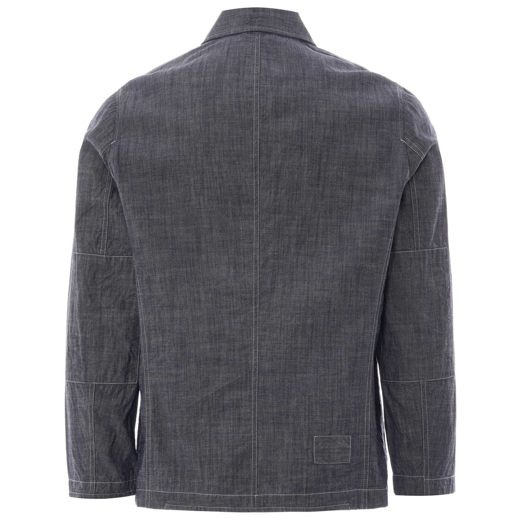 Universal Works Patched Chambray Bakers Jacket - Indigo