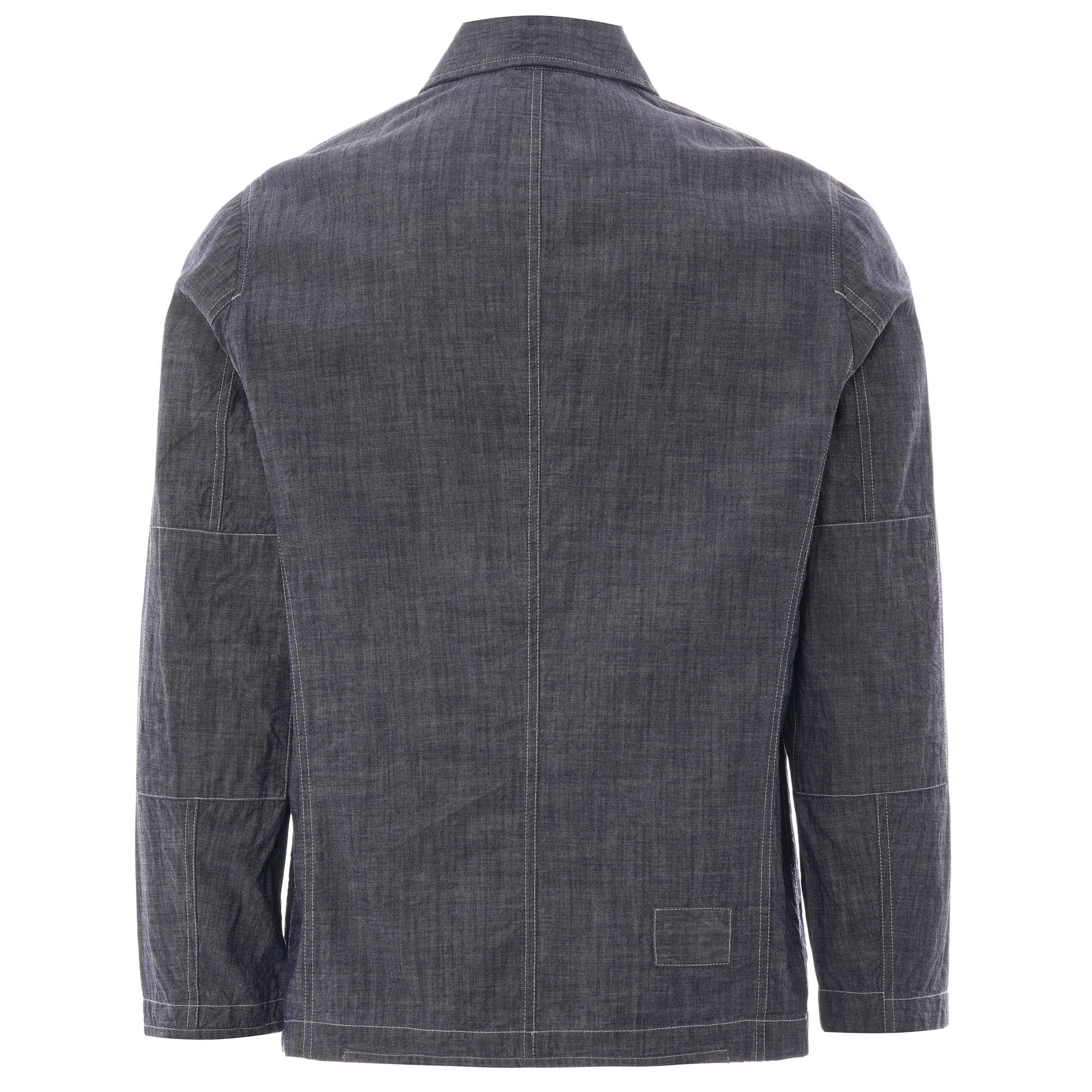 Universal Works Patched Chambray Bakers Jacket - Indigo