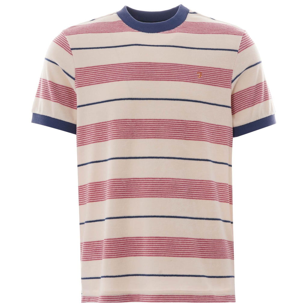 Farah Archive Biggs stripe towelling - Cream