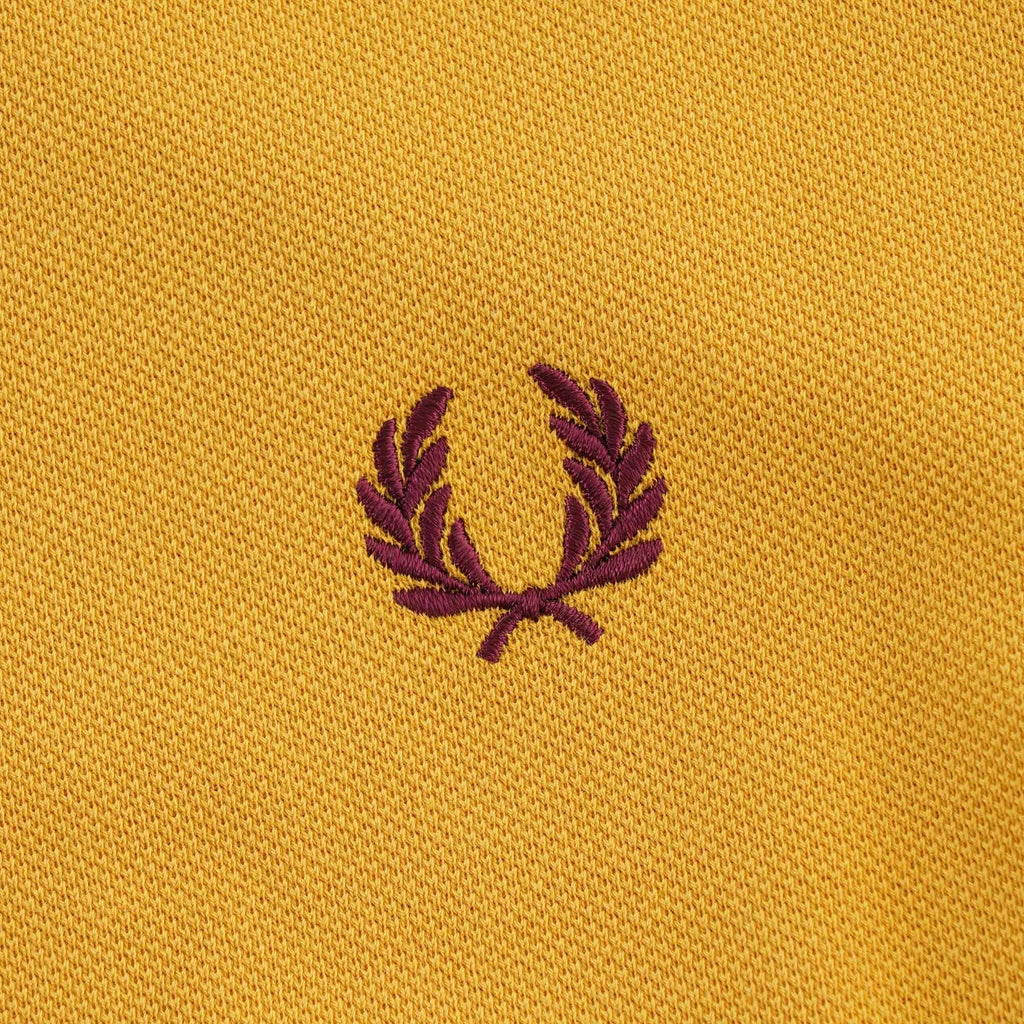 Fred Perry Twin Tip Polo Shirt - Gold/Port