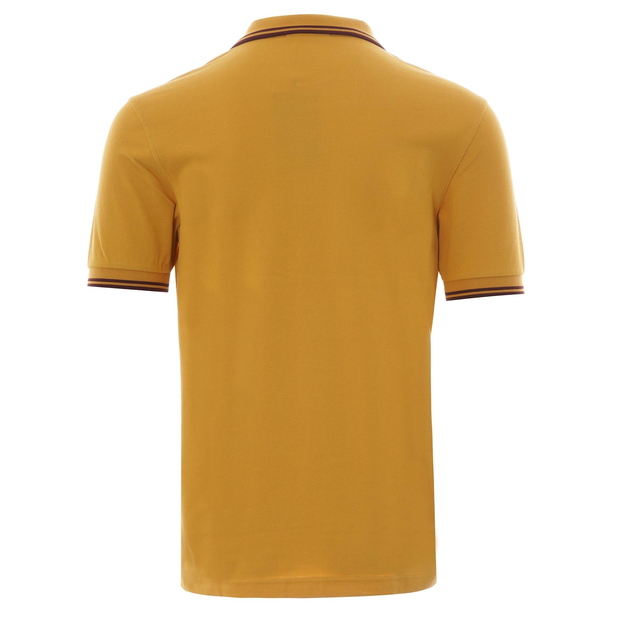 Fred Perry Twin Tip Polo Shirt - Gold/Port