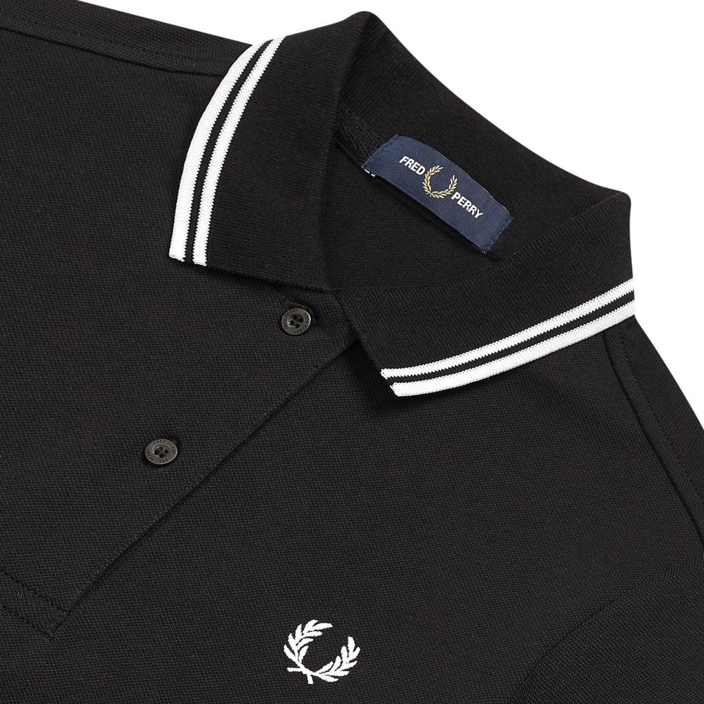 Fred Perry Womens Twin Tipped Polo Shirt - Black/White