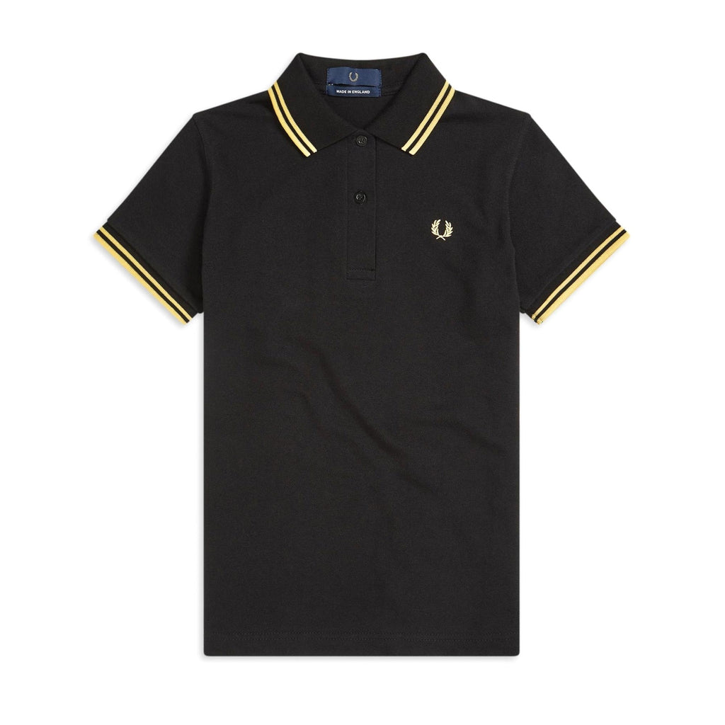 Fred Perry Womens Twin Tipped Polo Shirt - Black/Champ