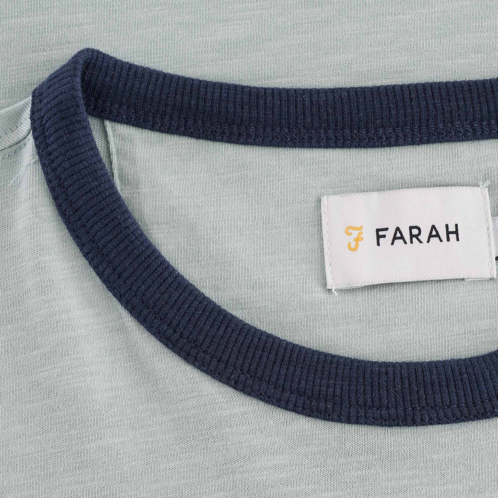 Farah Archive Groove T Shirt - Green Mist