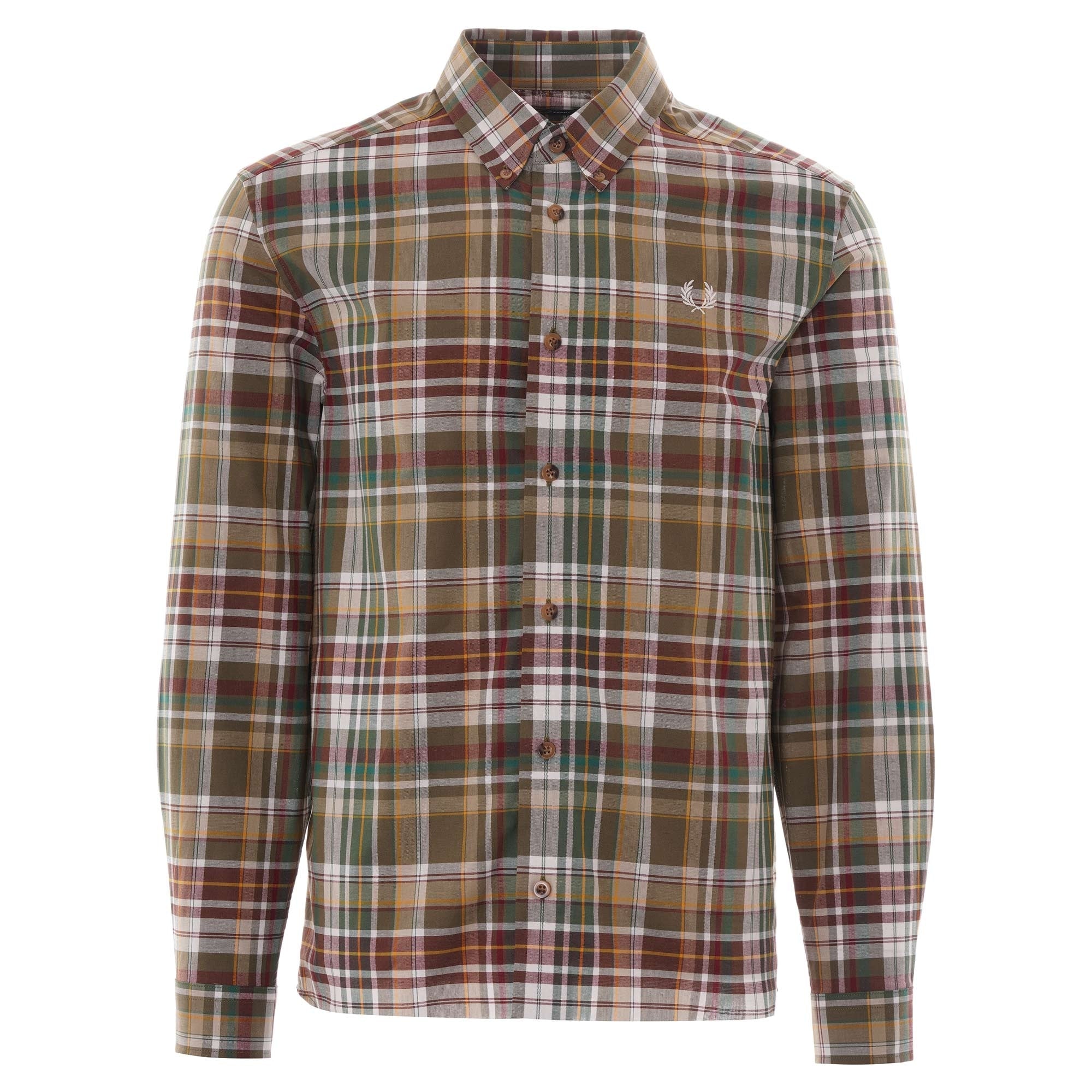 Fred Perry Tartan Shirt - Military Green