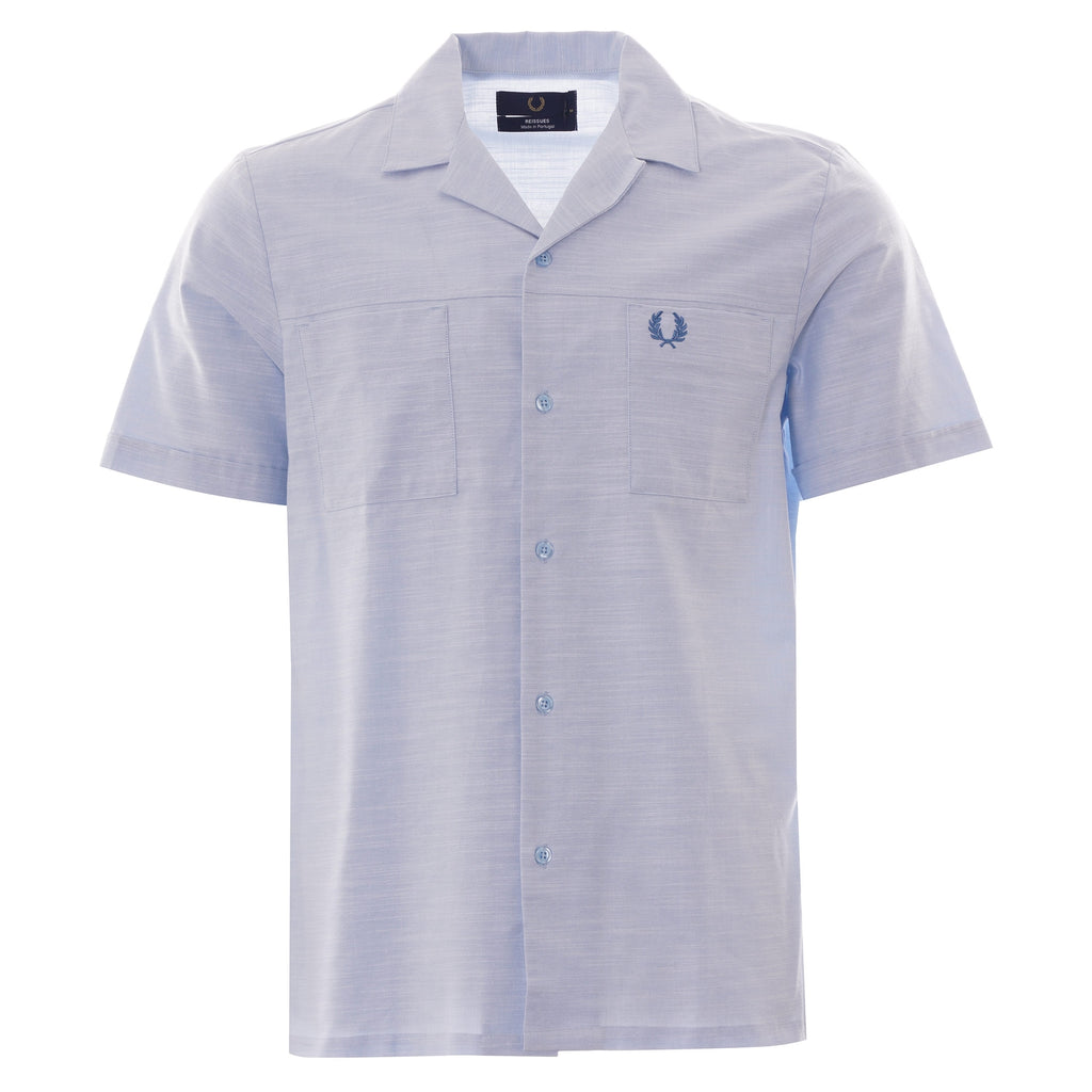 Fred Perry Revere Collar Shirt - Dusty Blue