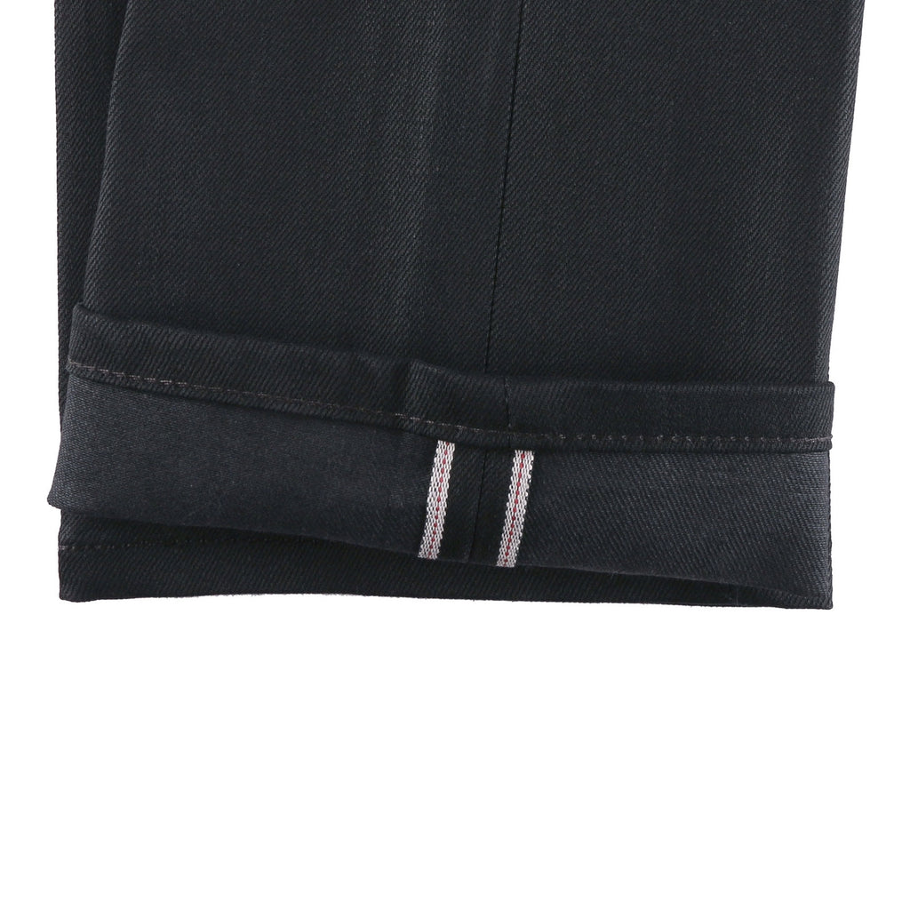 Naked and Famous Denim Selvedge Easy Guy Cobra - Solid Black