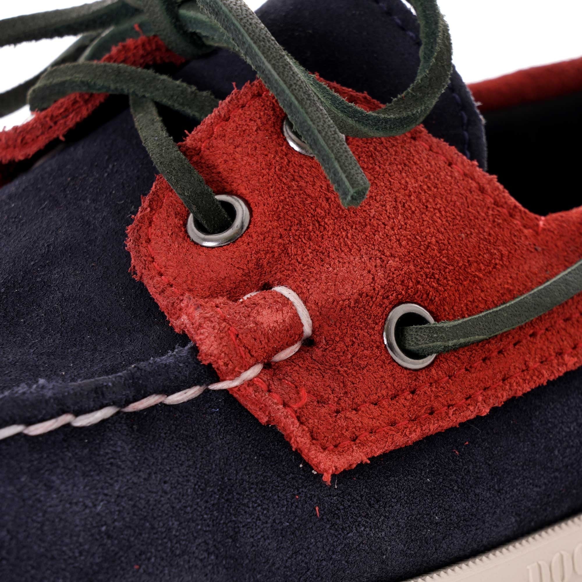 Sebago X Baracuta Portland Docksides Boat Shoe - Blue/Red/Green