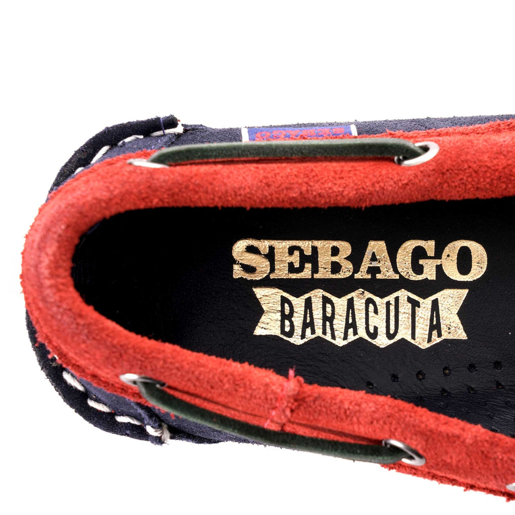 Sebago X Baracuta Portland Docksides Boat Shoe - Blue/Red/Green