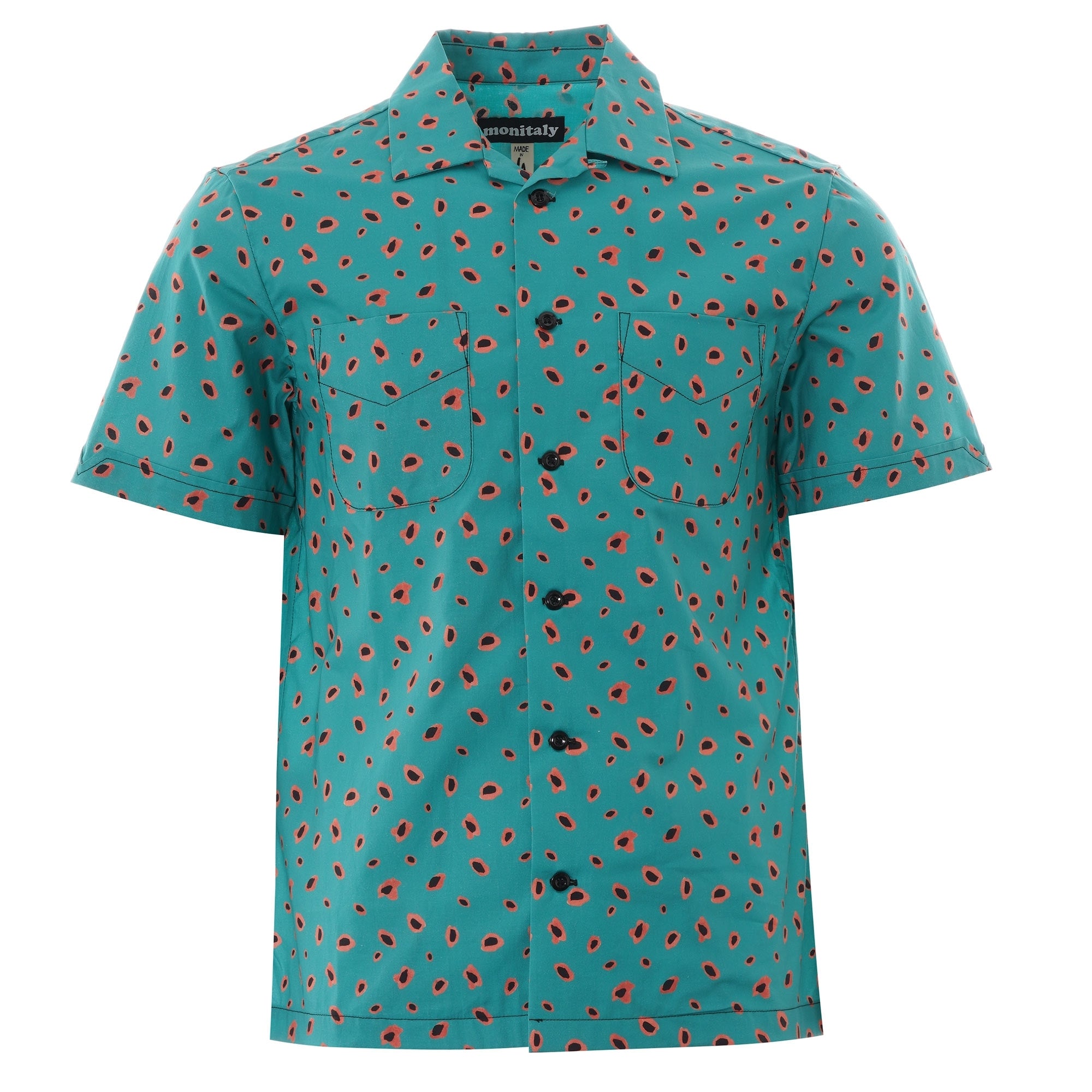 Monitaly Vacation Shirt - Inverted Leopard Print