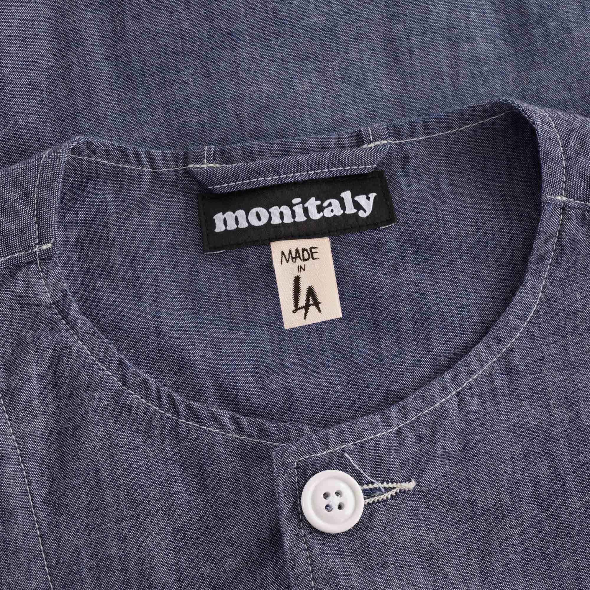 Monitaly Crewneck Military Type B Jacket  - Chambray