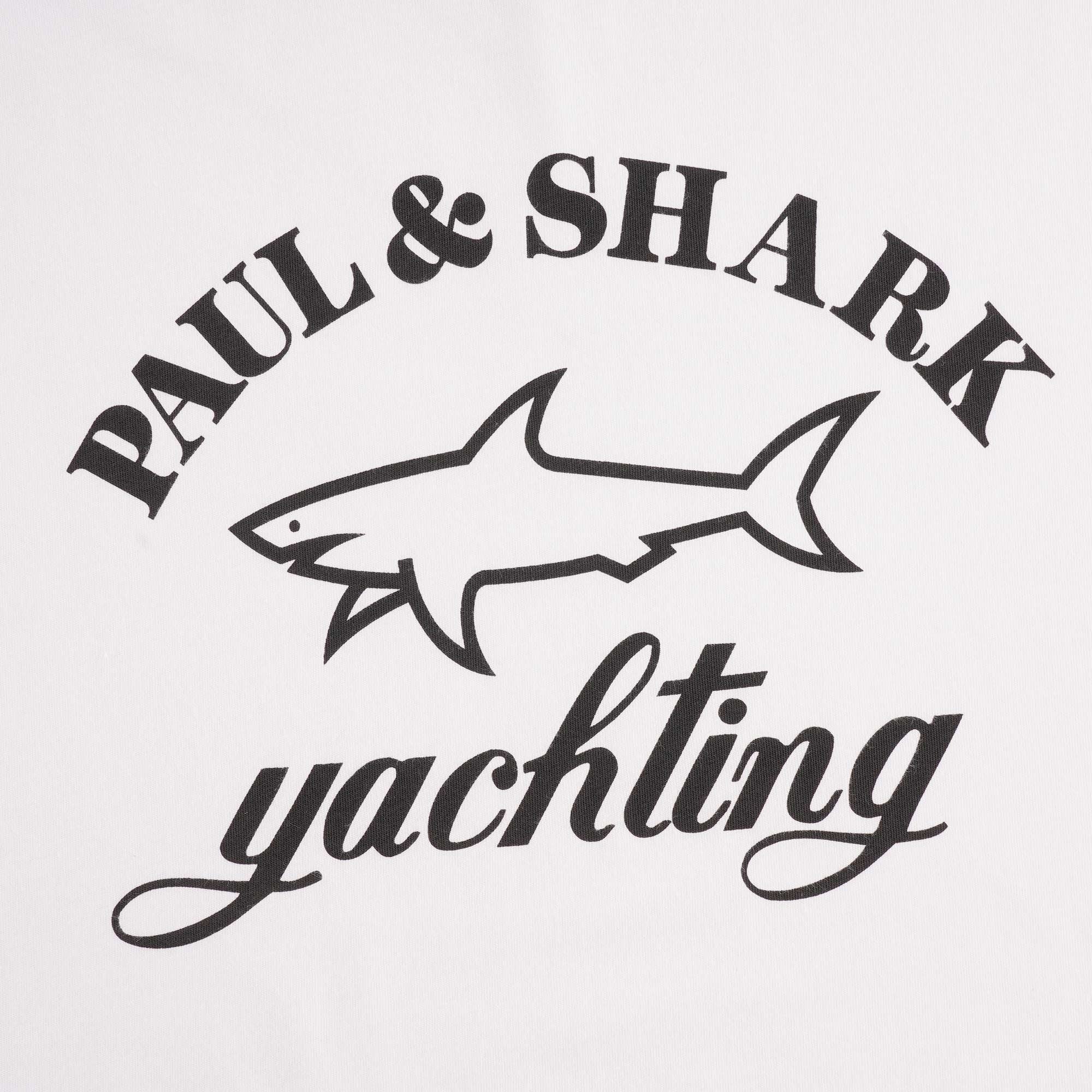 Paul and Shark Logo Ringer T-Shirt - White