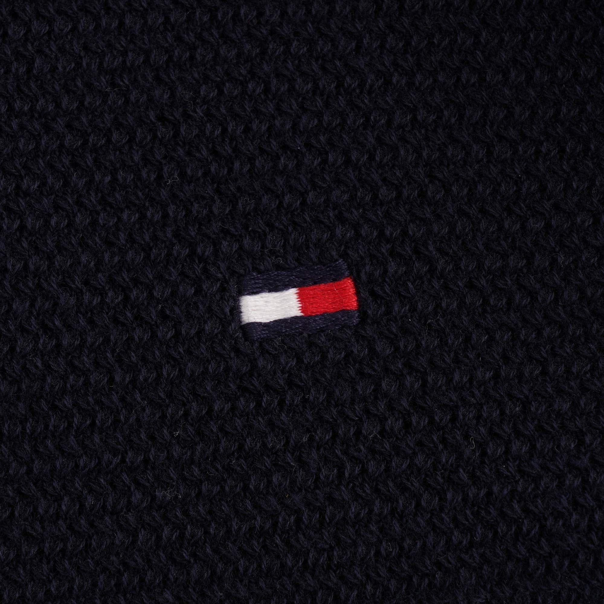 Tommy Hilfiger Textured Zipped Neck Jumper - Desert Sky
