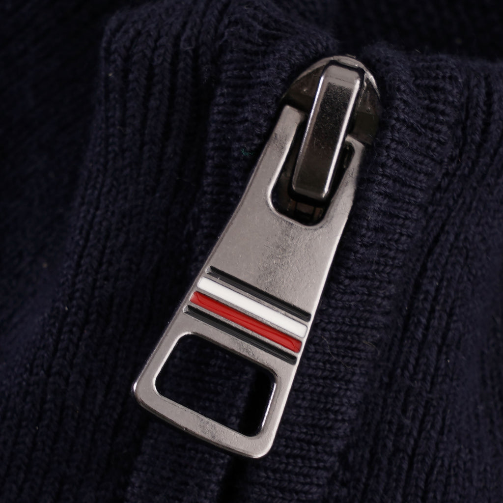 Tommy Hilfiger Textured Zipped Neck Jumper - Desert Sky