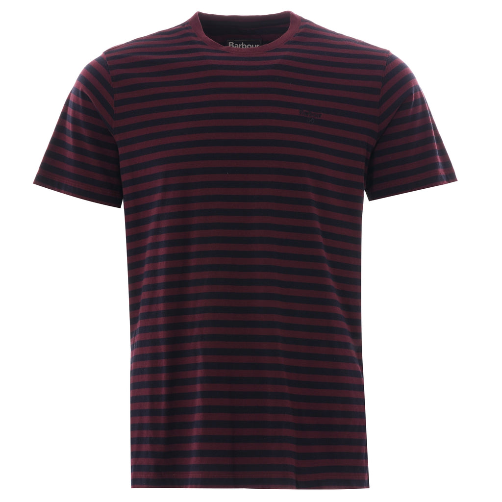 Barbour Delamere Striped T-Shirt - Ruby