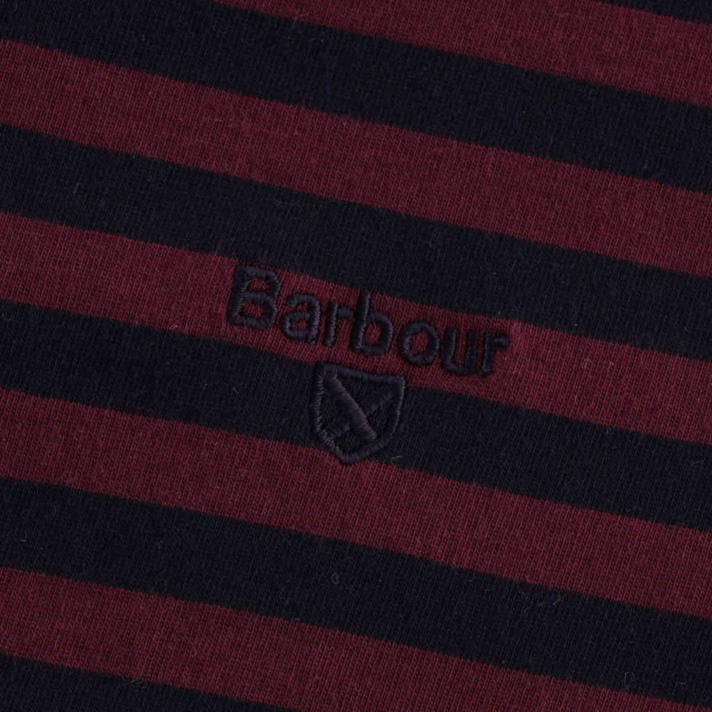 Barbour Delamere Striped T-Shirt - Ruby