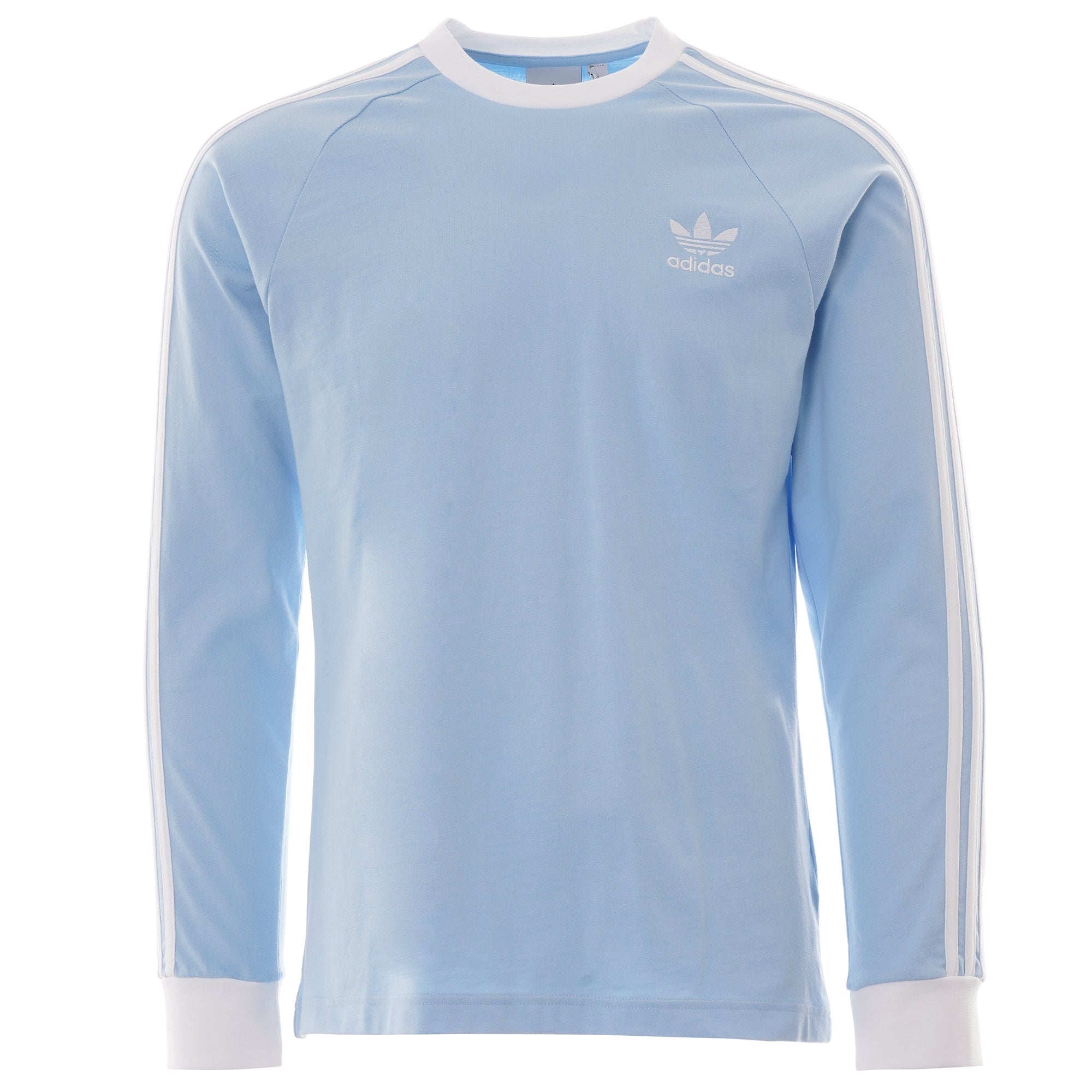 Adidas Originals 3 Stripes Long Sleeve Tee - Sky