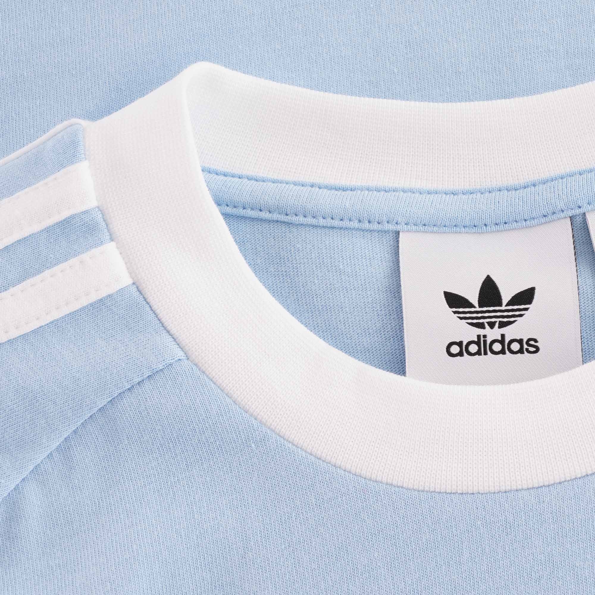 Adidas Originals 3 Stripes Long Sleeve Tee - Sky