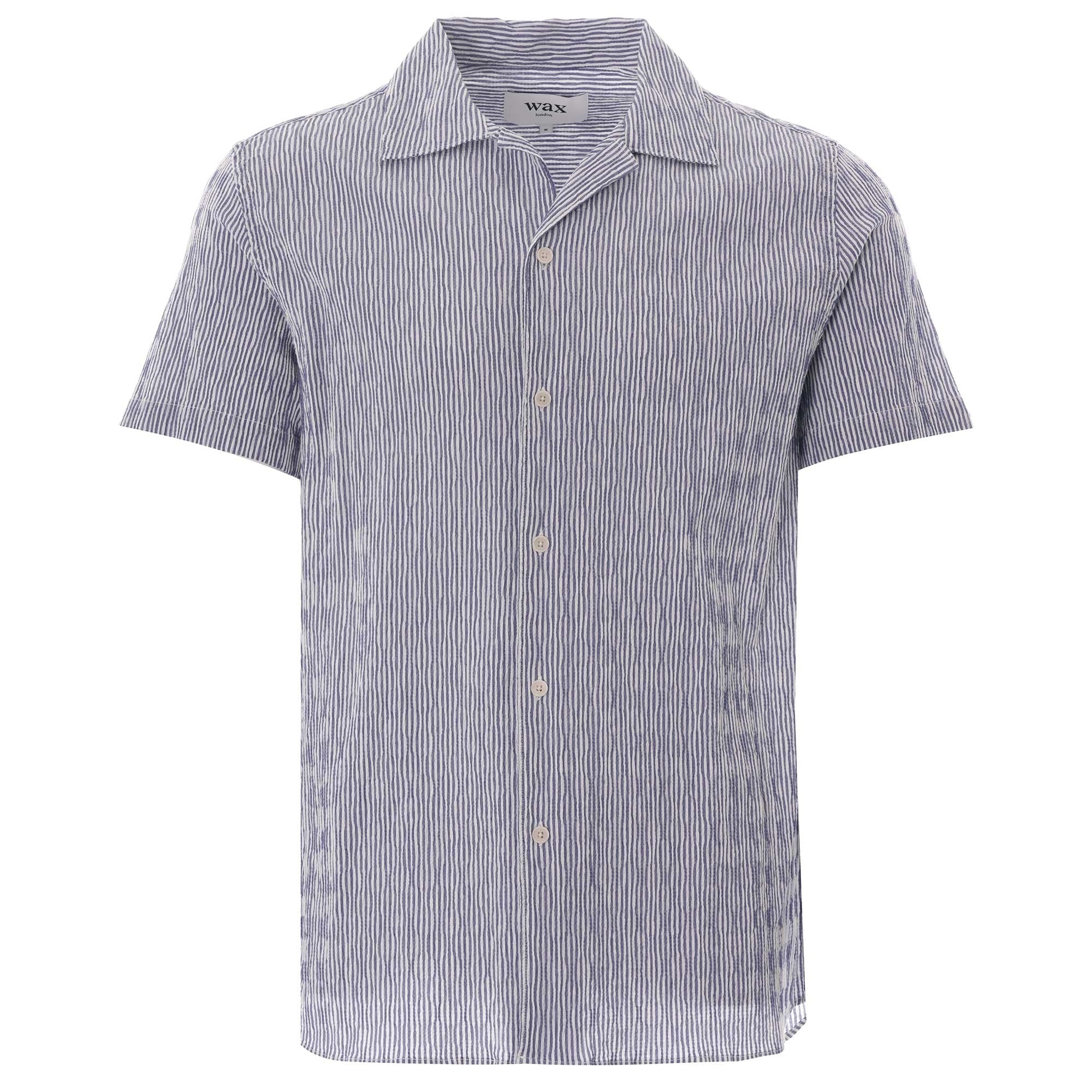 Wax London Didcot Short Sleeve Shirt - Indigo