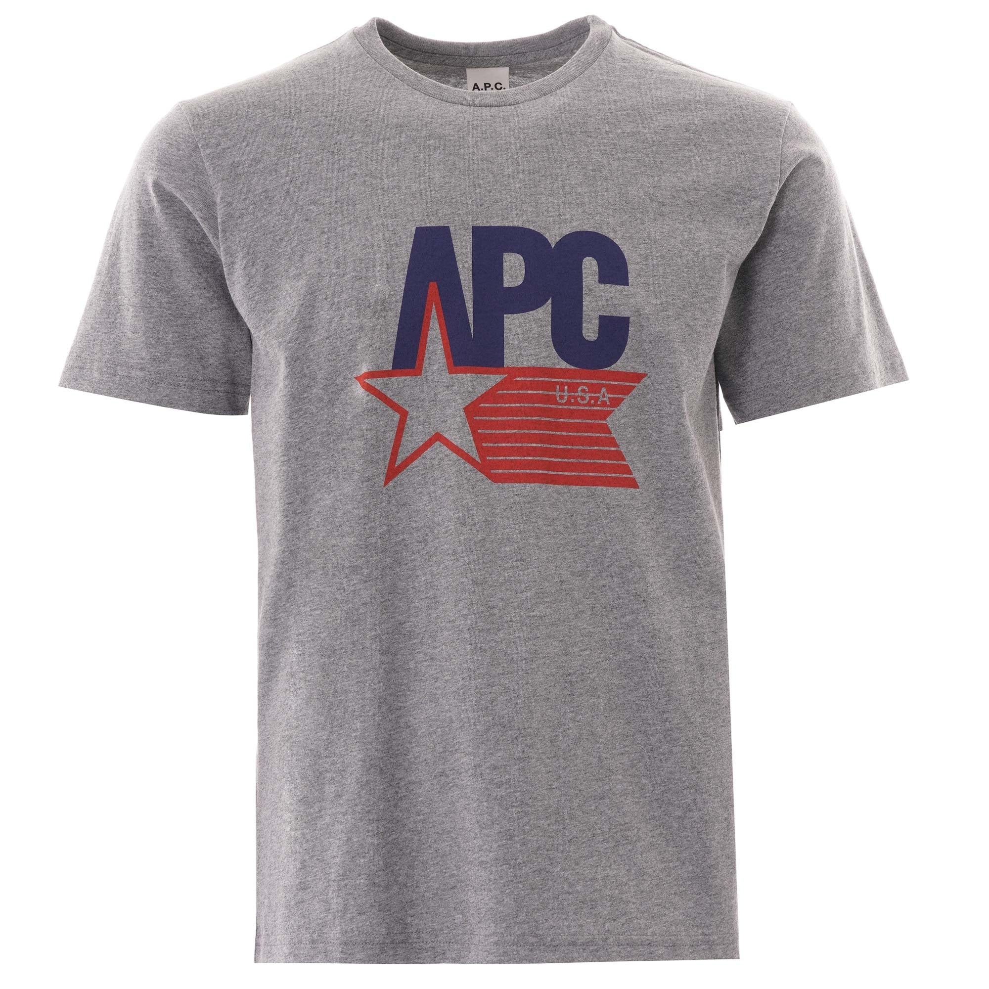 A.P.C. Cornelius USA Logo Tee - Grey
