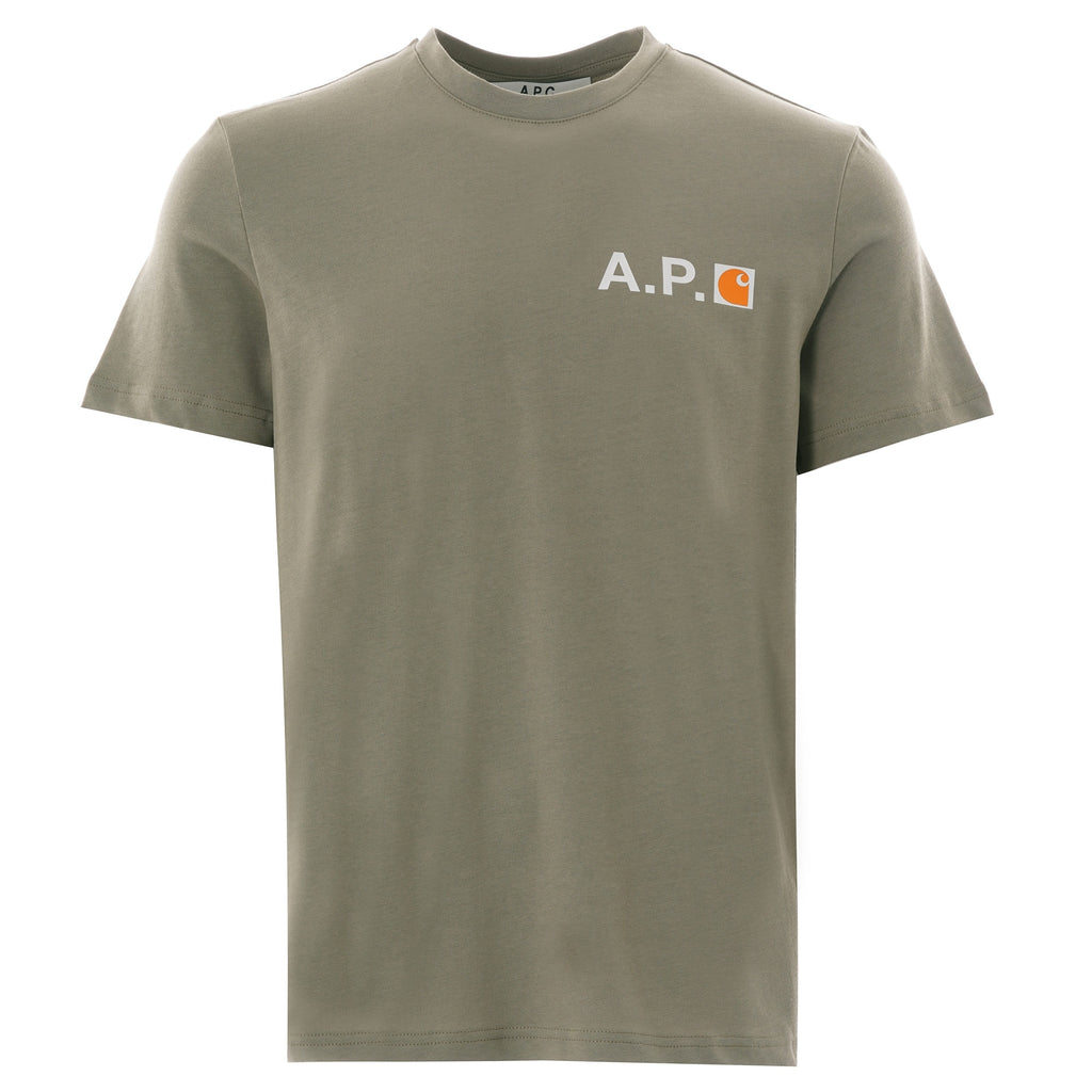 A.P.C. x Carhartt WIP Logo Tee - Khaki