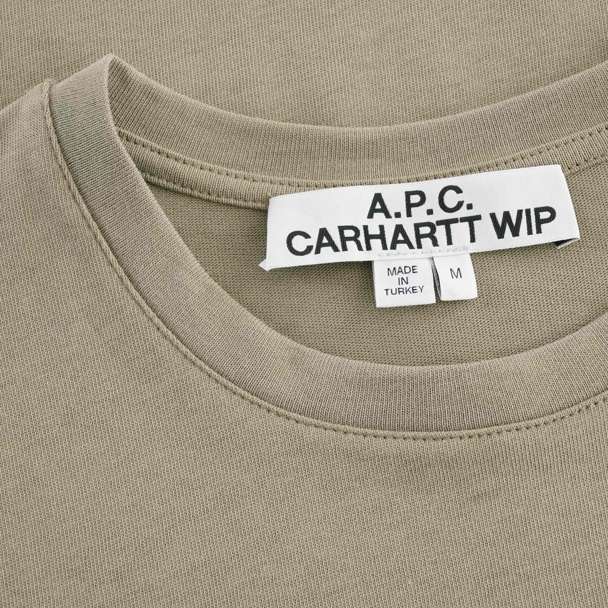 A.P.C. x Carhartt WIP Logo Tee - Khaki