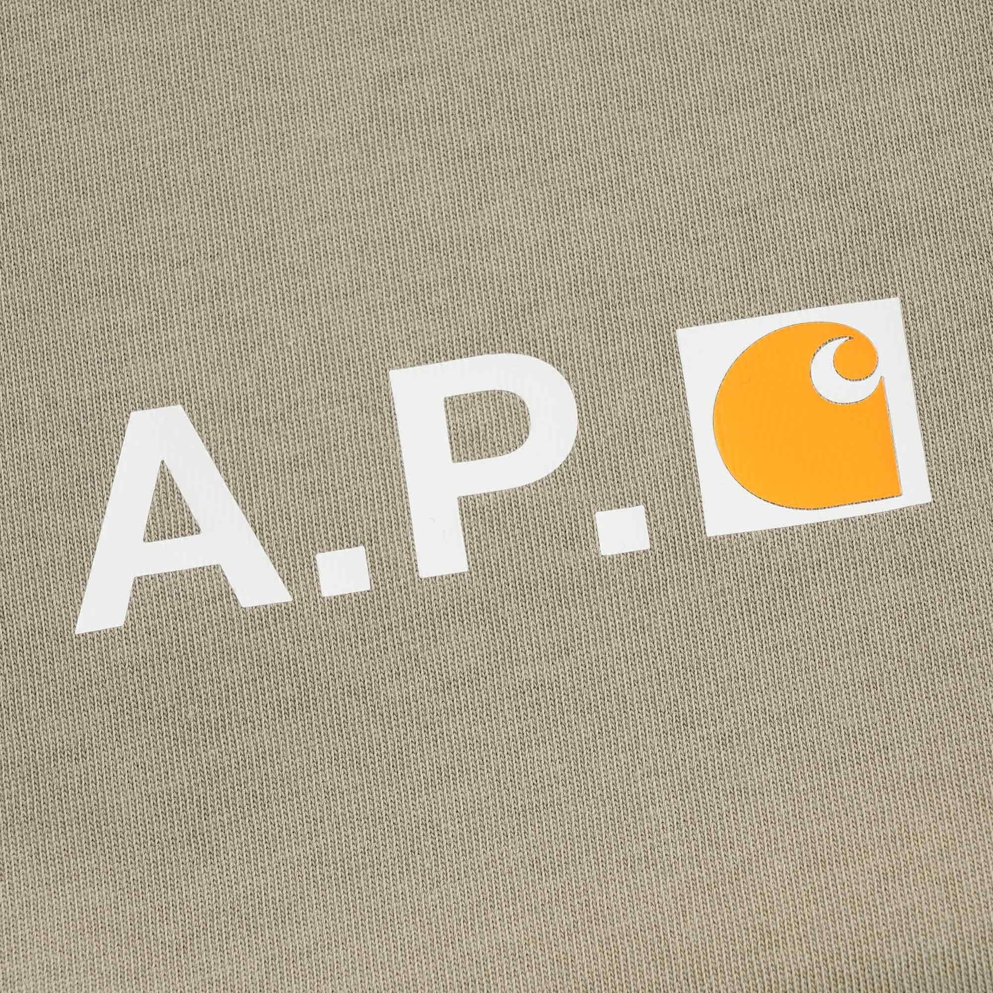 A.P.C. x Carhartt WIP Logo Tee - Khaki